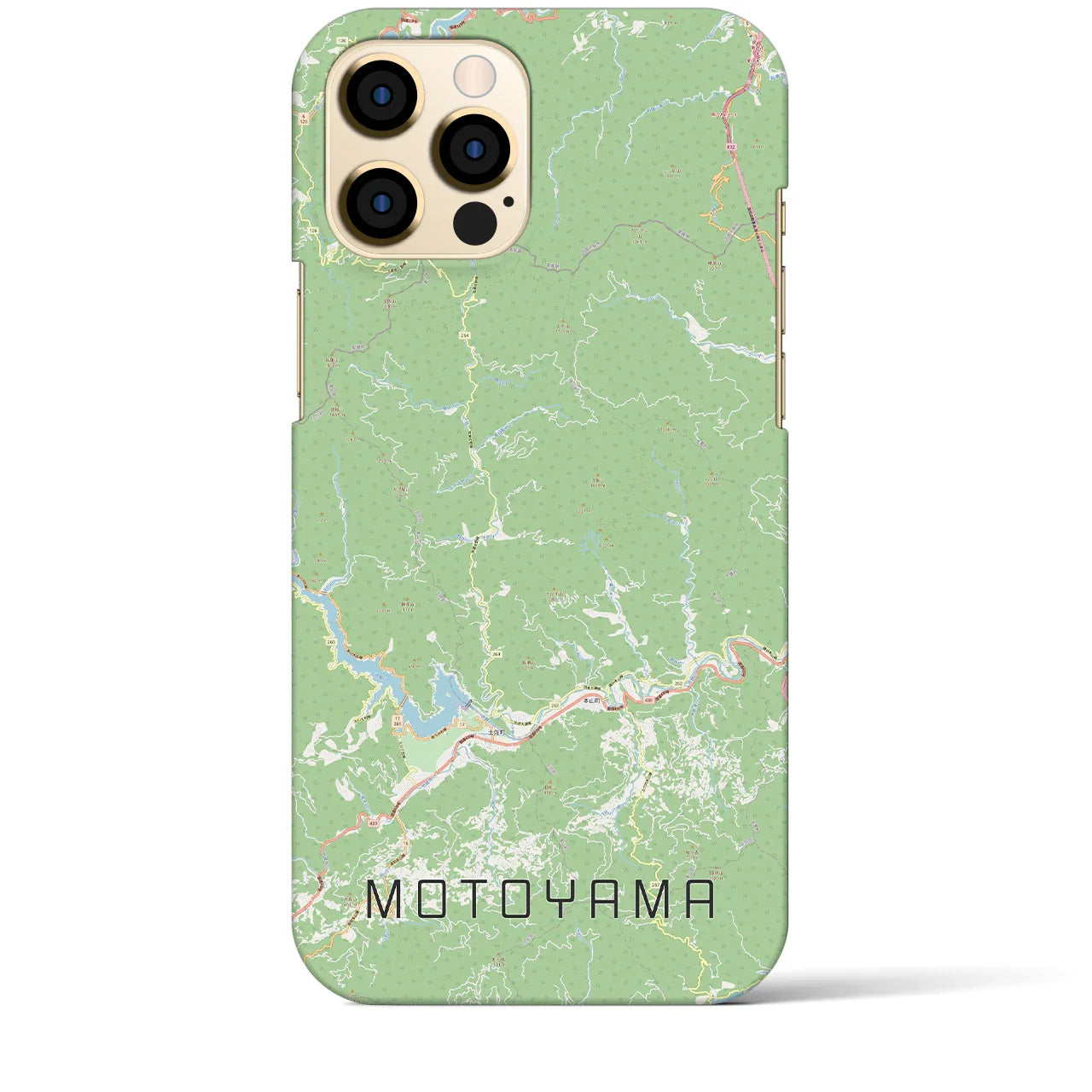 【本山(高知県)】地図柄iPhoneケース(バックカバータイプ)