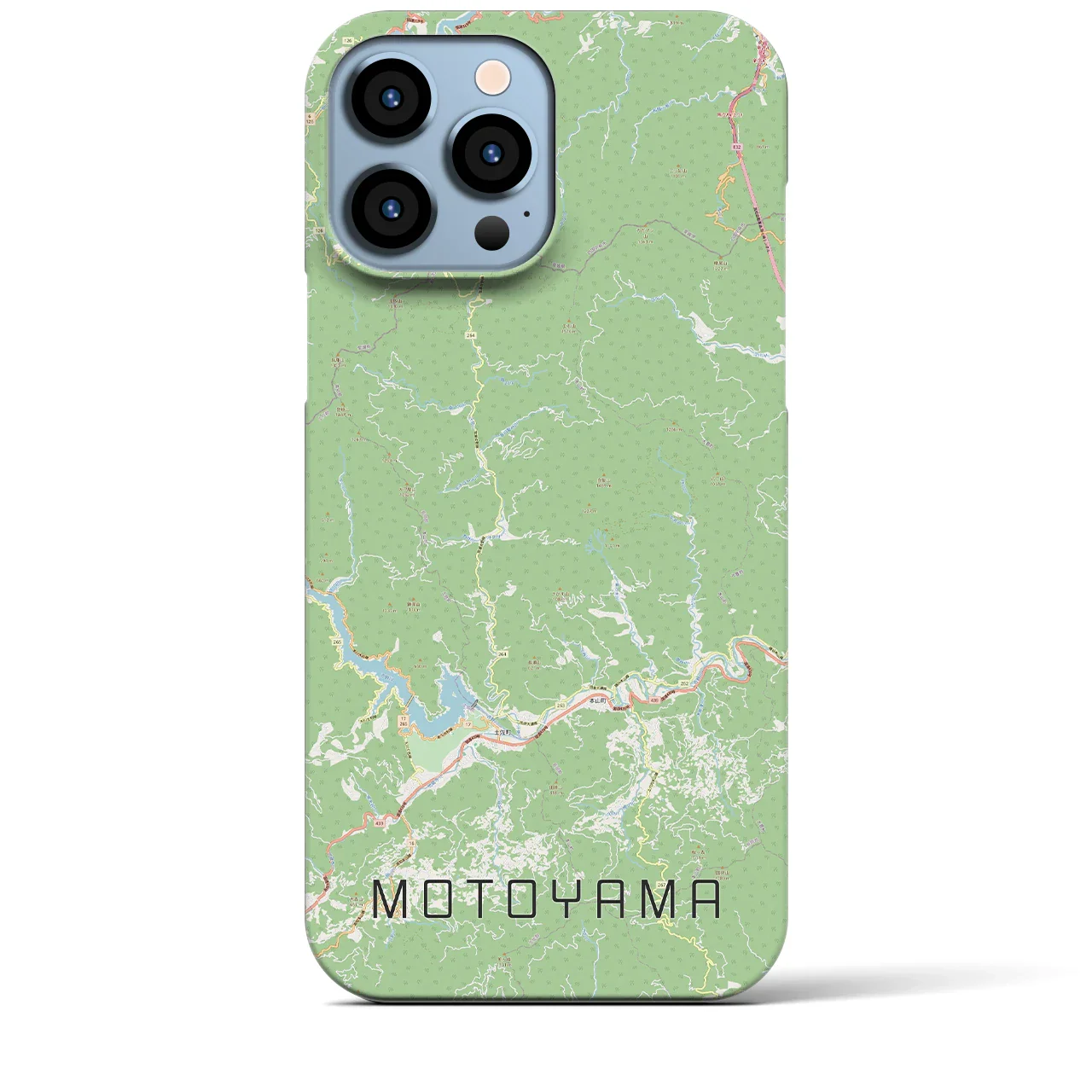 【本山(高知県)】地図柄iPhoneケース(バックカバータイプ)