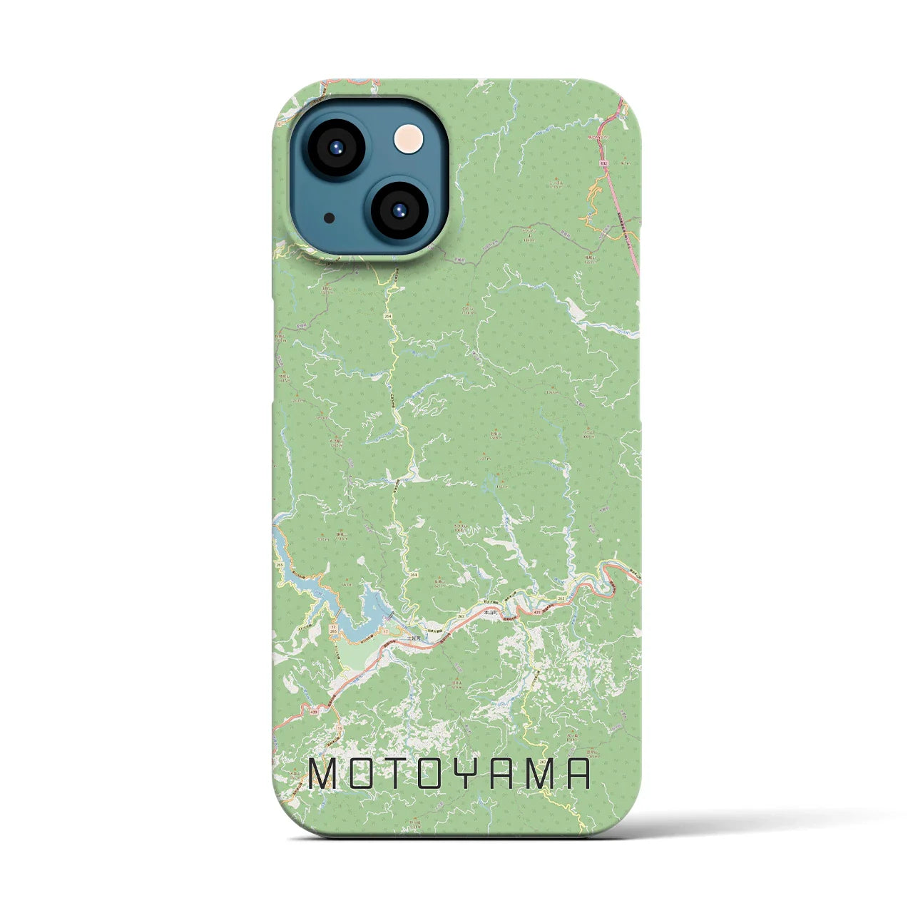 【本山(高知県)】地図柄iPhoneケース(バックカバータイプ)