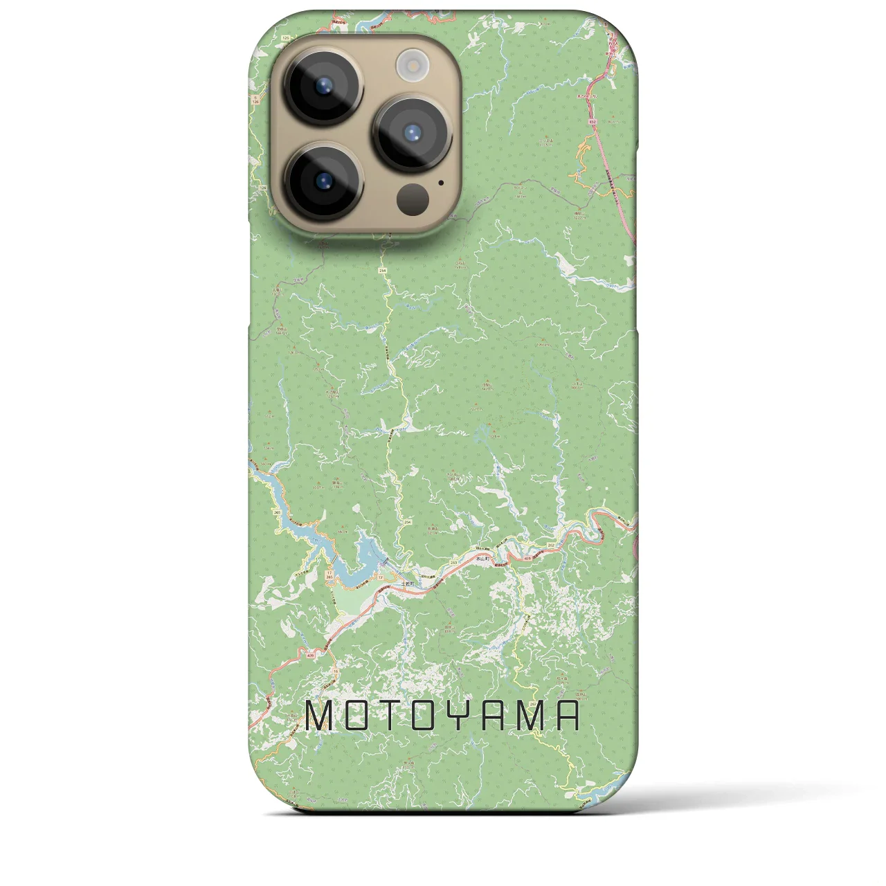 【本山(高知県)】地図柄iPhoneケース(バックカバータイプ)