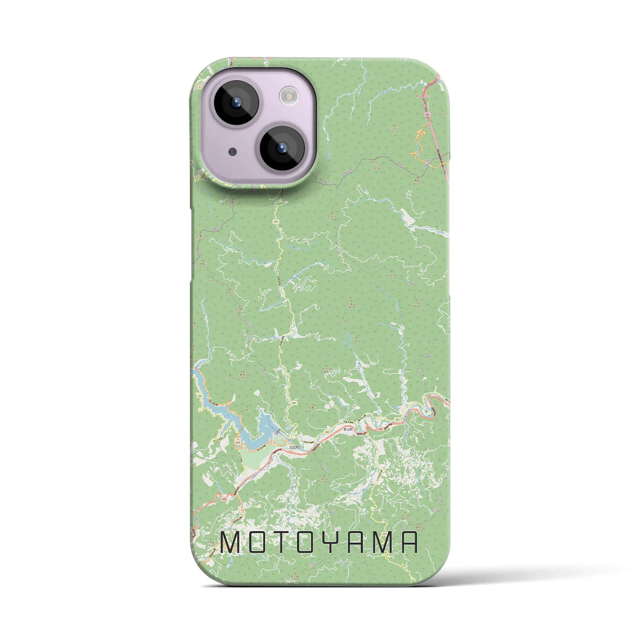 【本山(高知県)】地図柄iPhoneケース(バックカバータイプ)