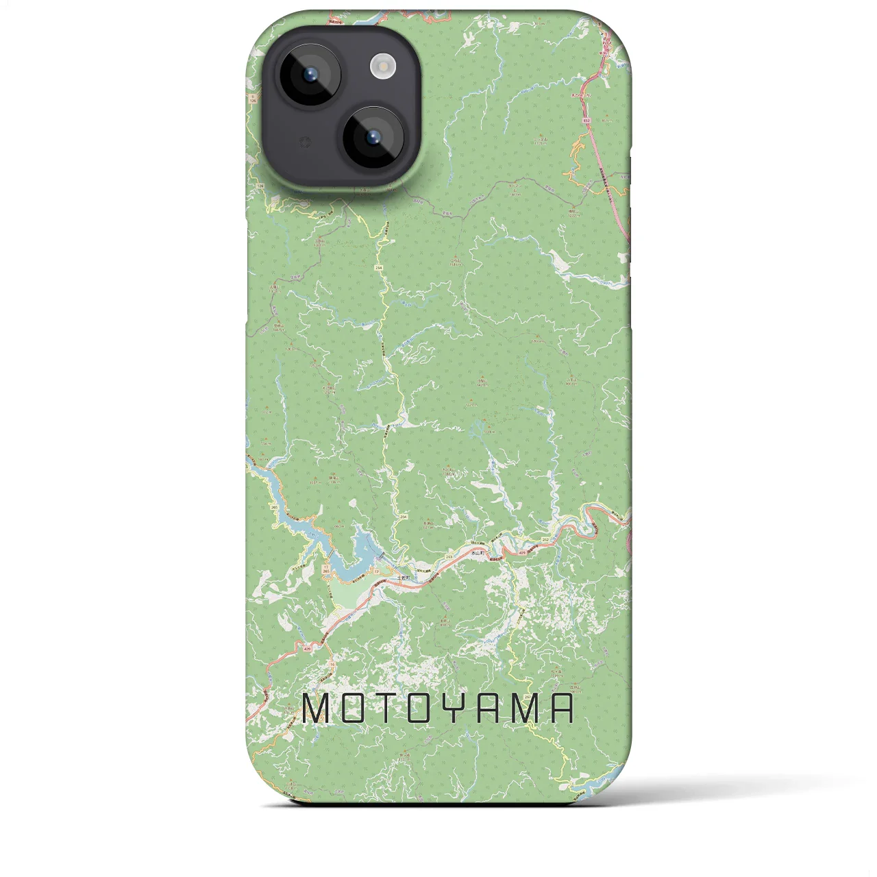 【本山(高知県)】地図柄iPhoneケース(バックカバータイプ)
