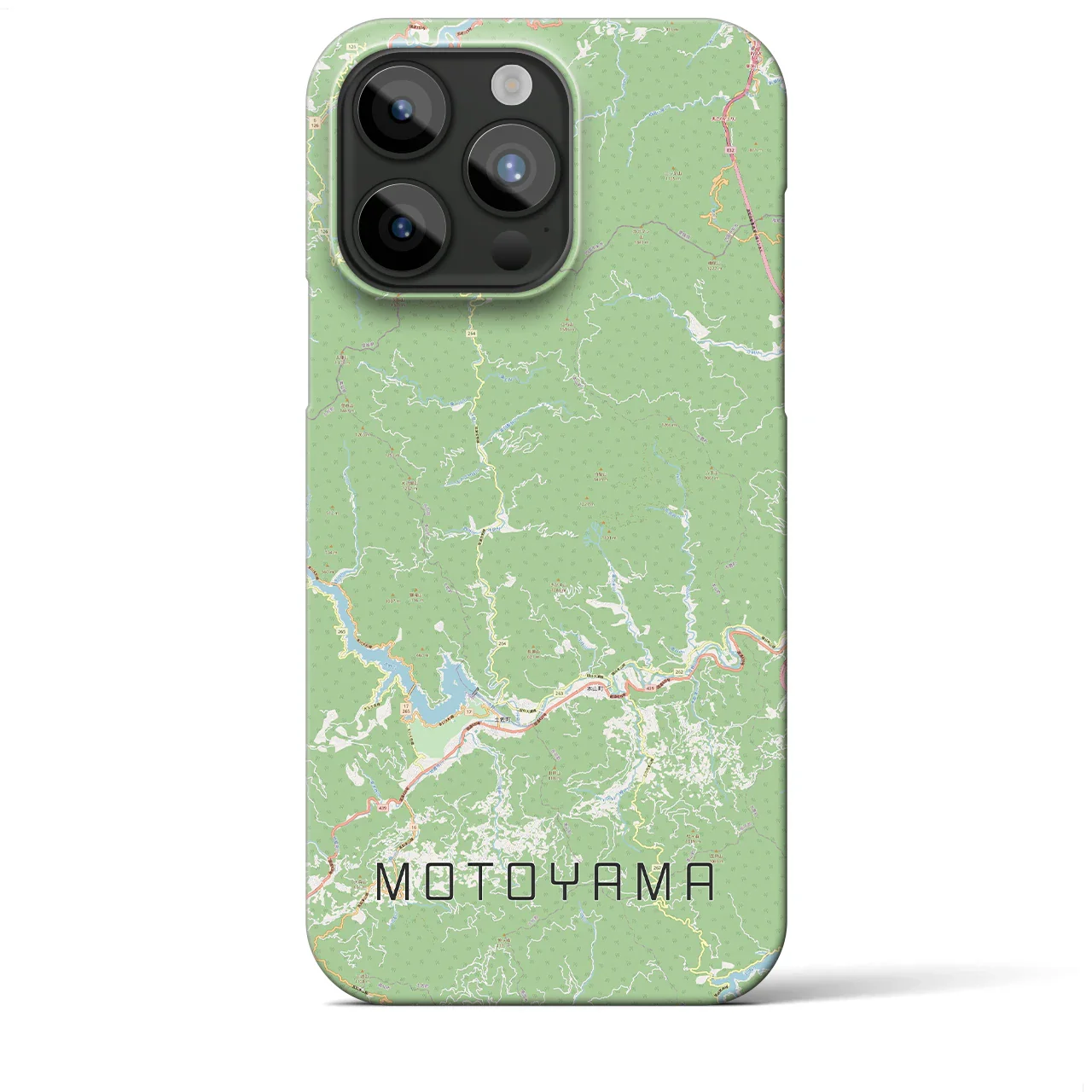 【本山(高知県)】地図柄iPhoneケース(バックカバータイプ)