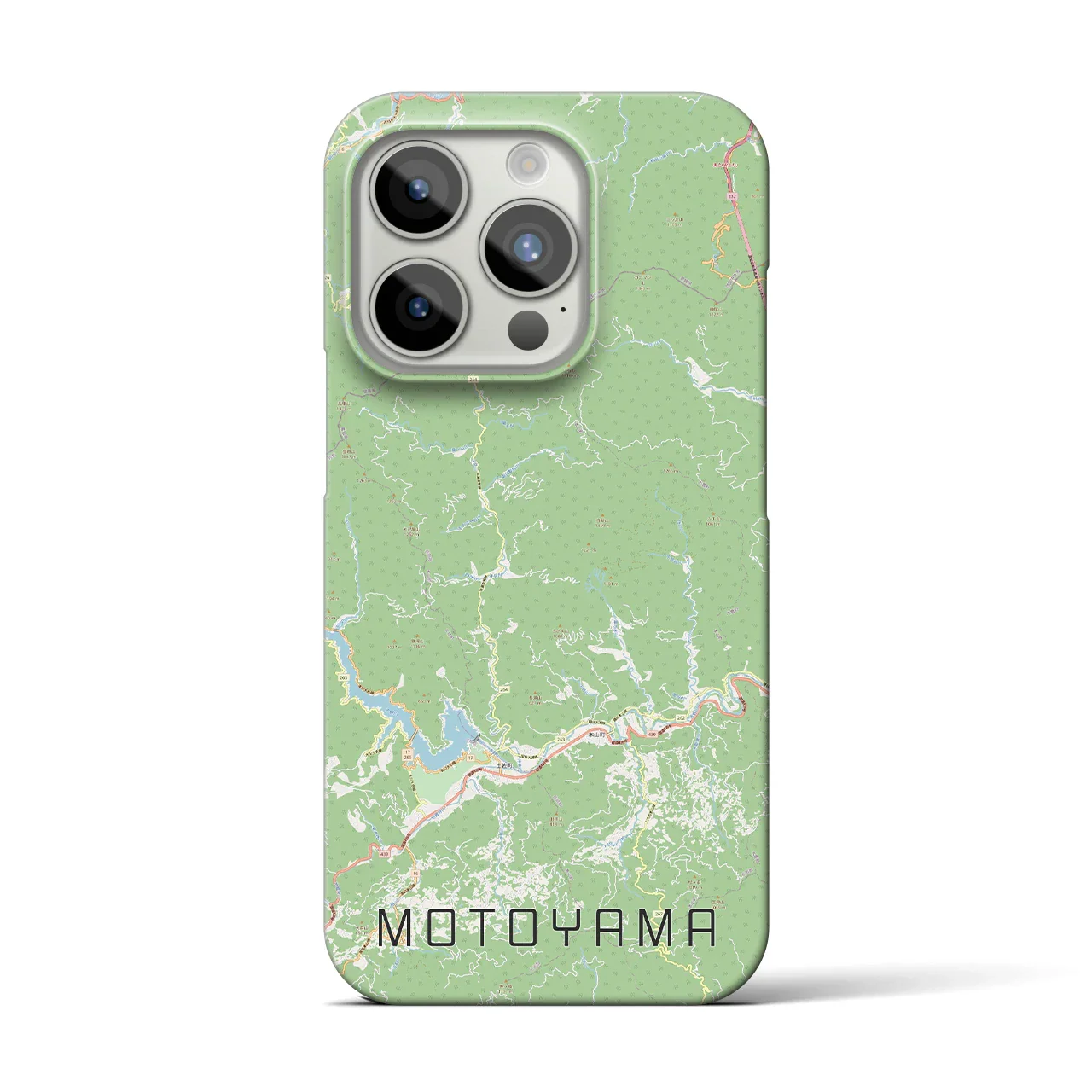 【本山(高知県)】地図柄iPhoneケース(バックカバータイプ)