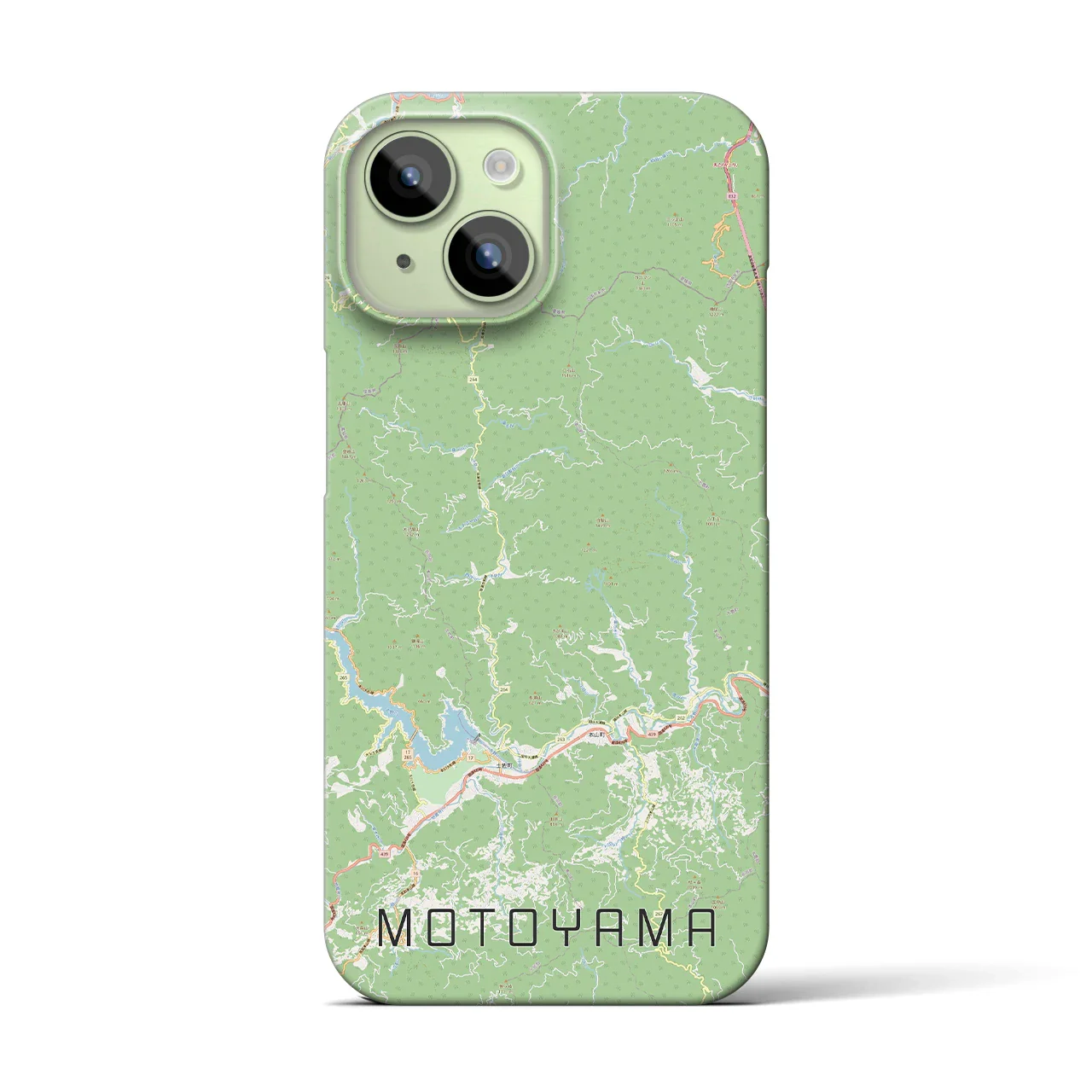 【本山(高知県)】地図柄iPhoneケース(バックカバータイプ)