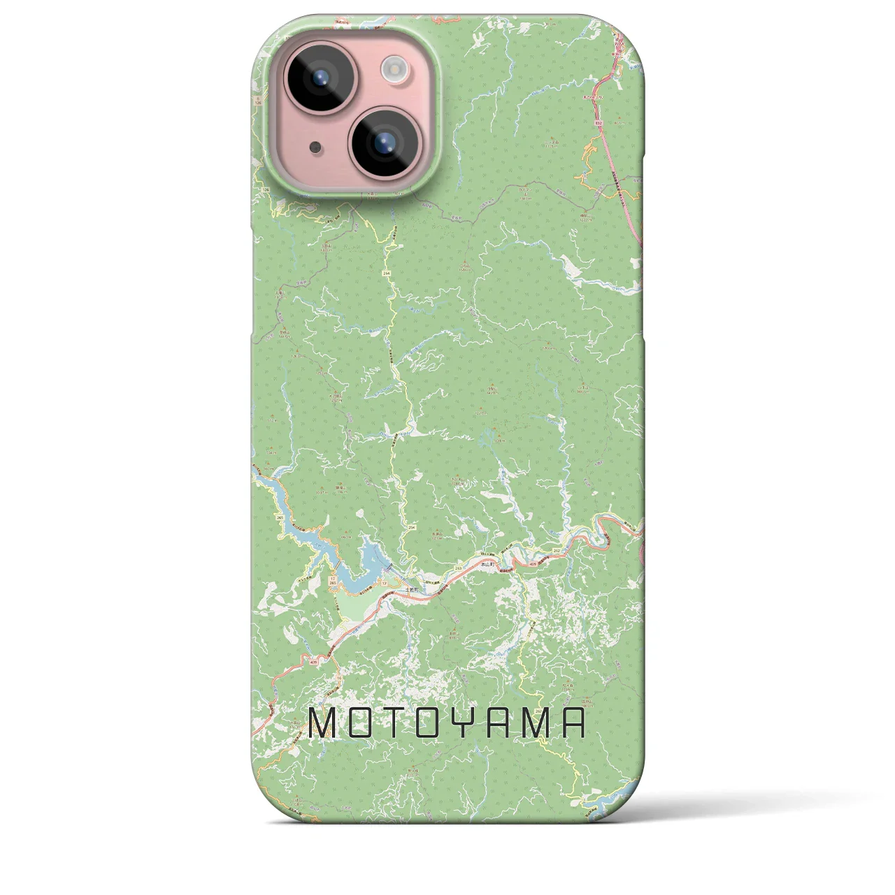 【本山(高知県)】地図柄iPhoneケース(バックカバータイプ)