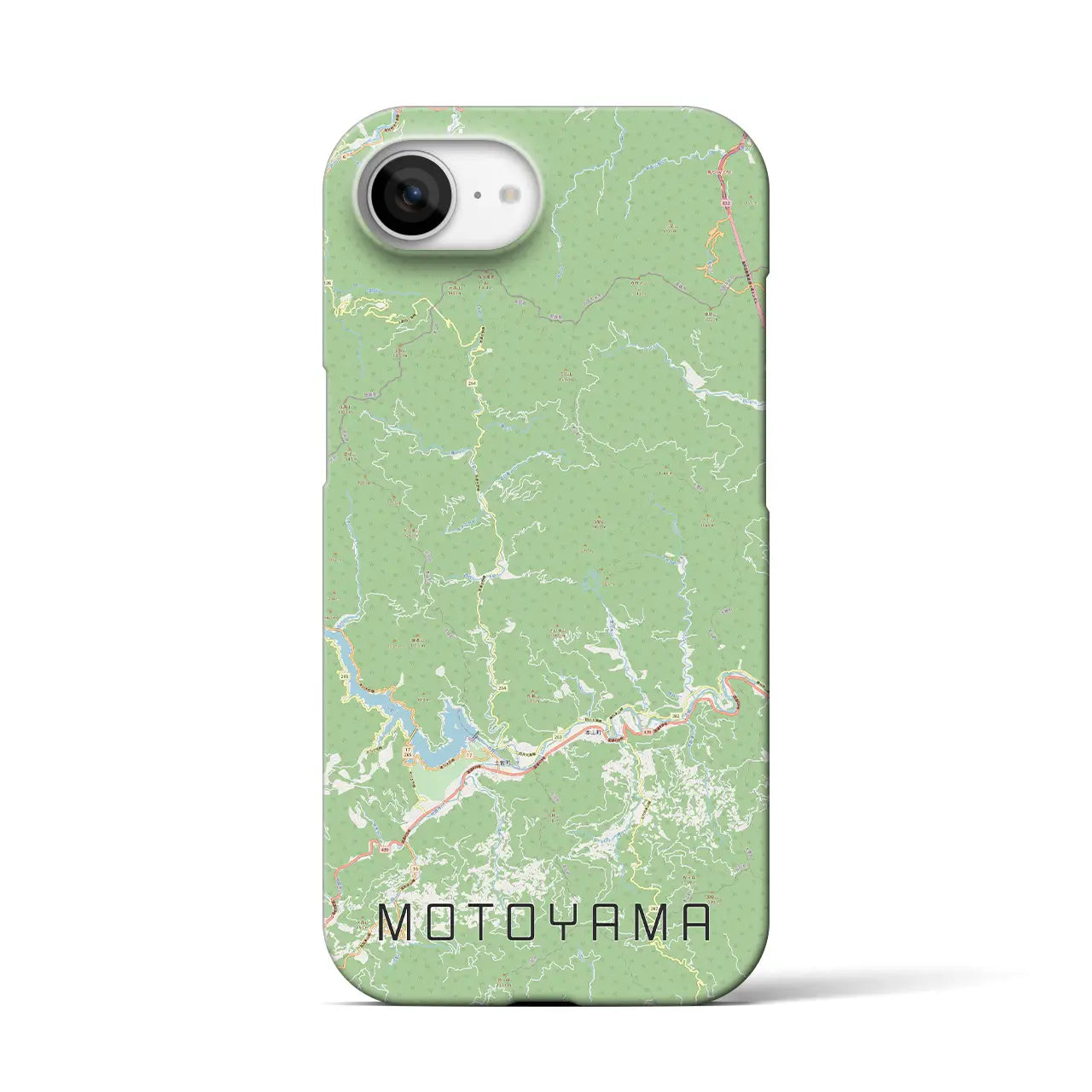 【本山(高知県)】地図柄iPhoneケース(バックカバータイプ)