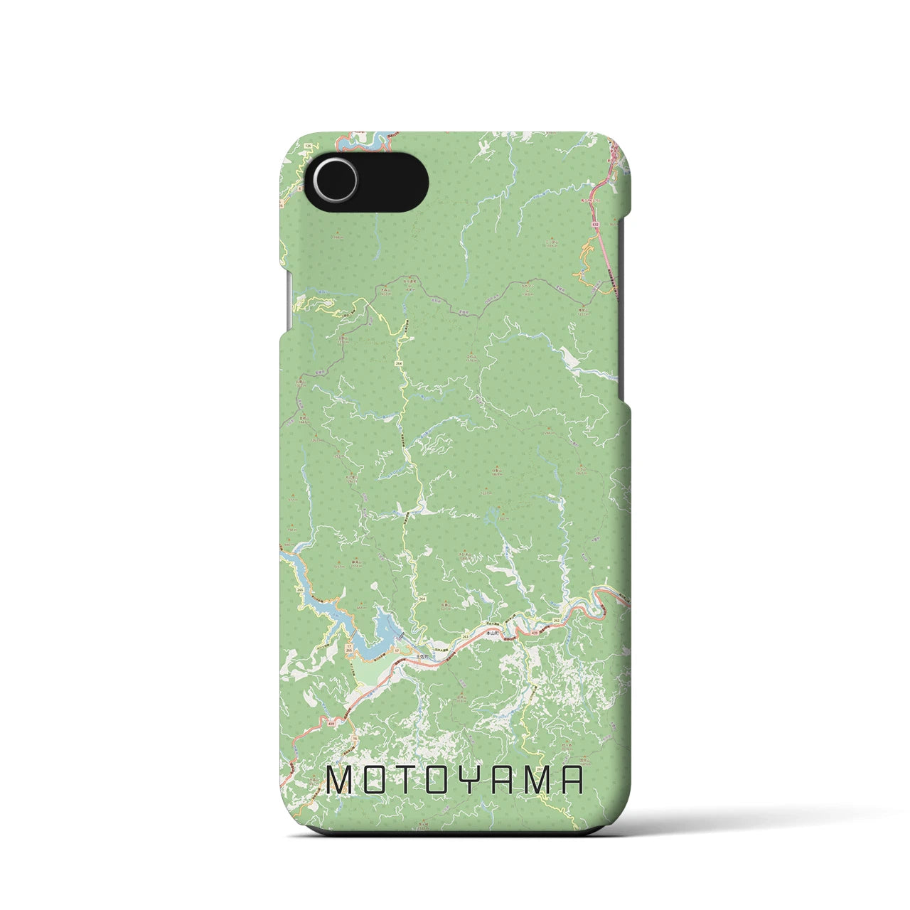 【本山(高知県)】地図柄iPhoneケース(バックカバータイプ)