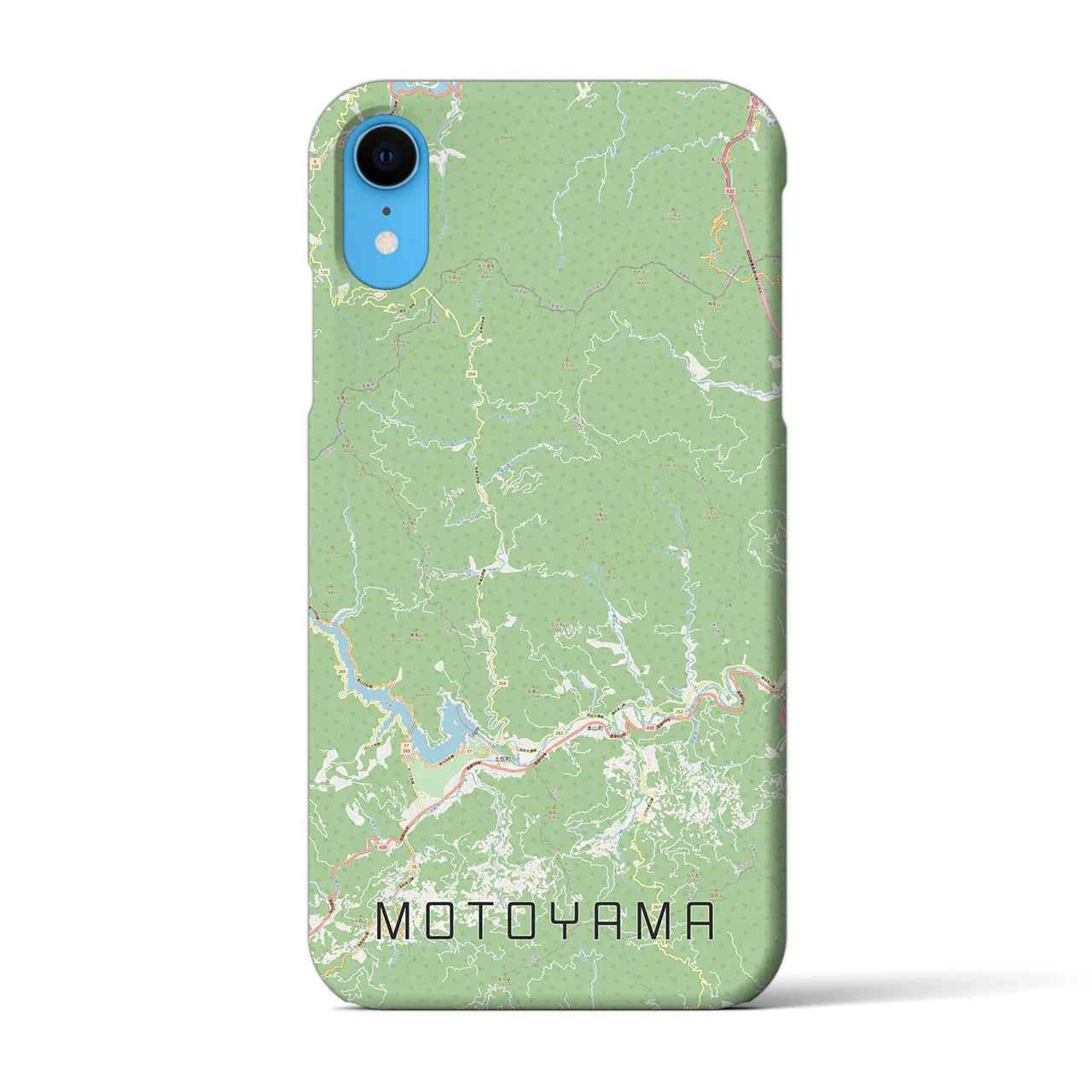 【本山(高知県)】地図柄iPhoneケース(バックカバータイプ)