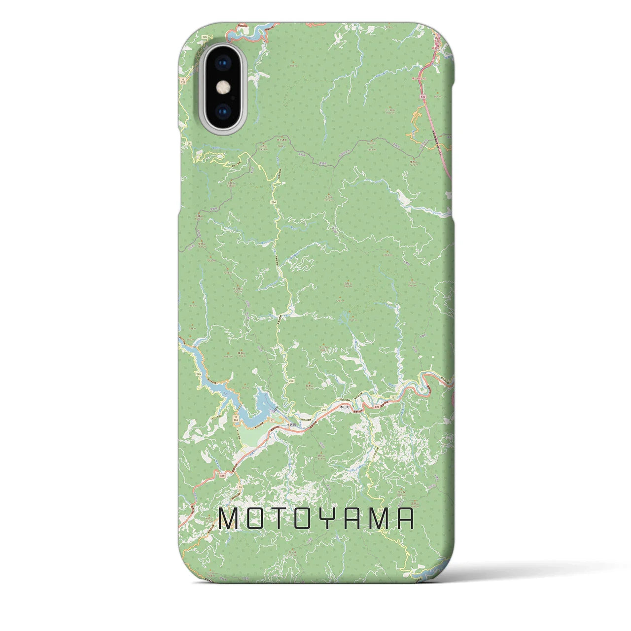 【本山(高知県)】地図柄iPhoneケース(バックカバータイプ)