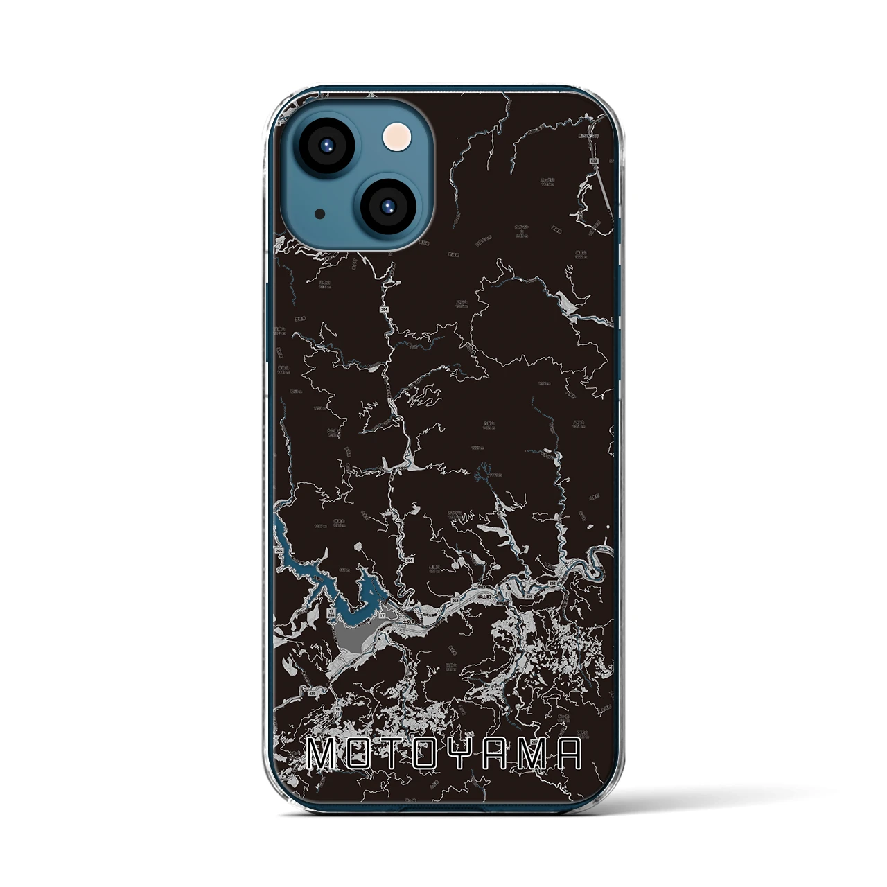 【本山(高知県)】地図柄iPhoneケース(クリアタイプ)