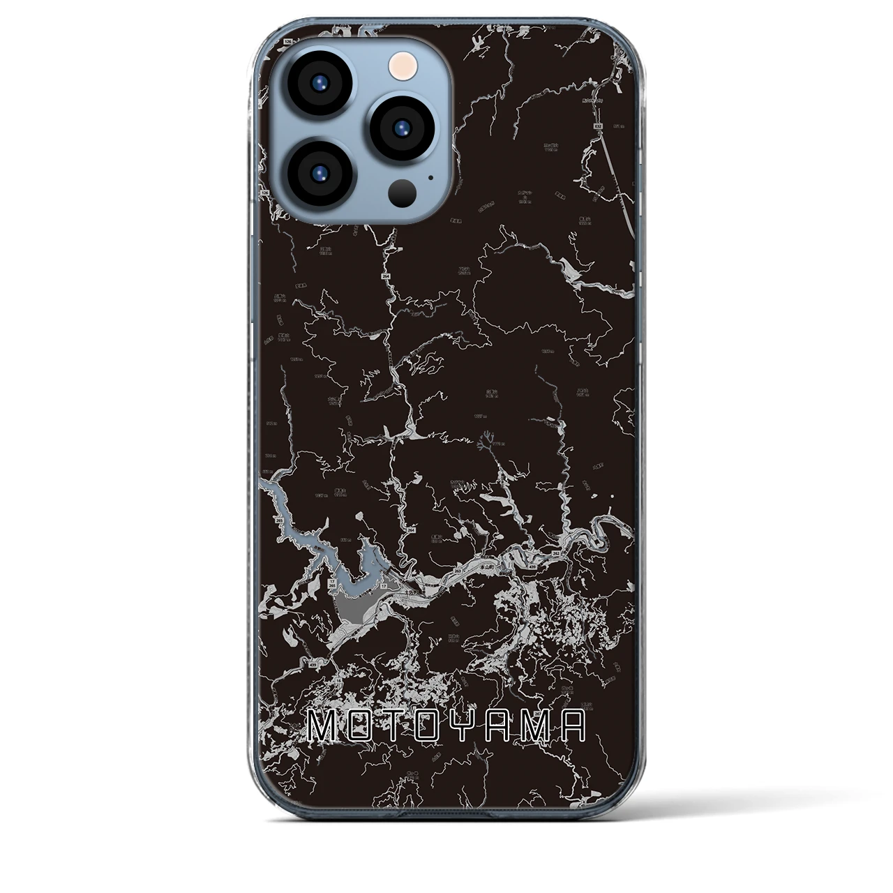 【本山(高知県)】地図柄iPhoneケース(クリアタイプ)