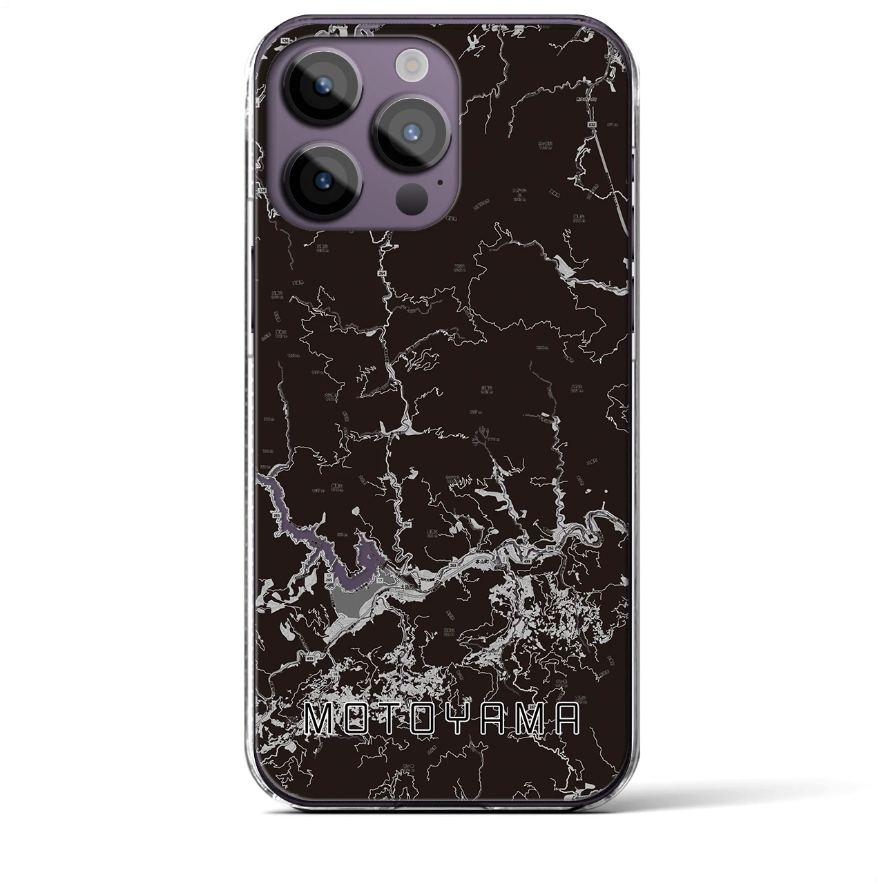 【本山(高知県)】地図柄iPhoneケース(クリアタイプ)