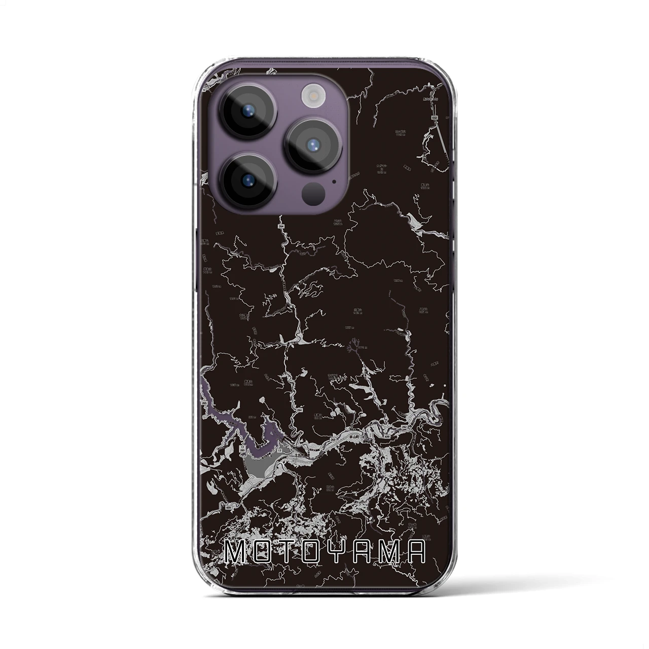 【本山(高知県)】地図柄iPhoneケース(クリアタイプ)