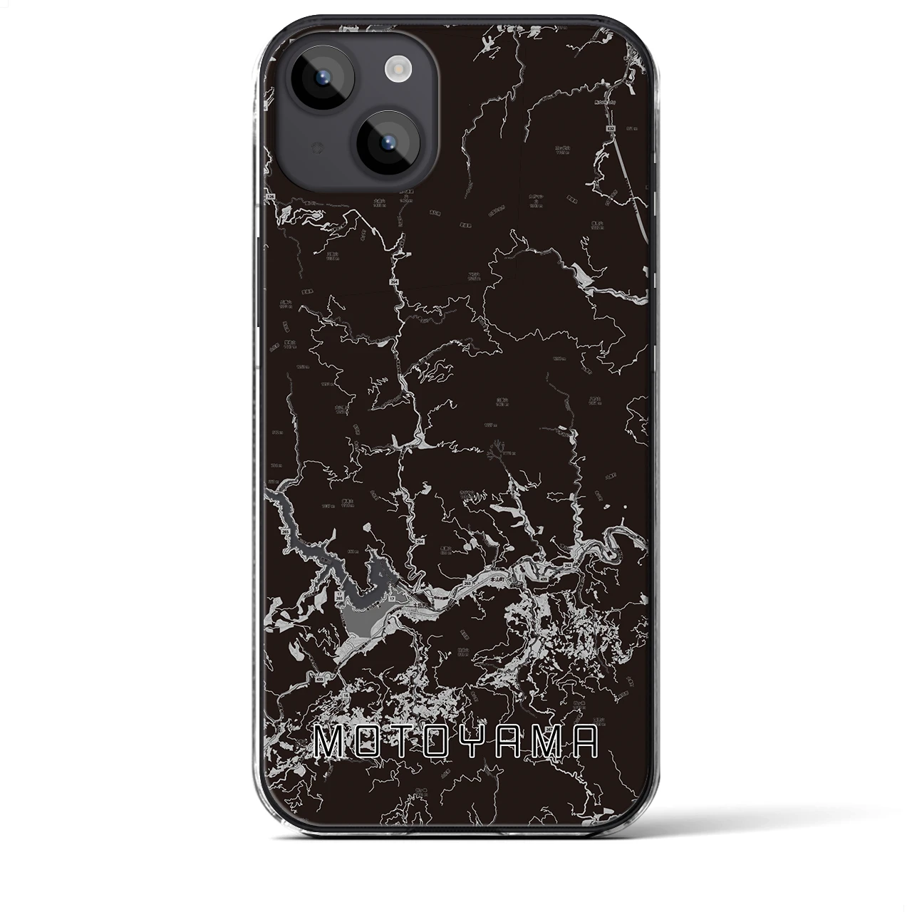 【本山(高知県)】地図柄iPhoneケース(クリアタイプ)