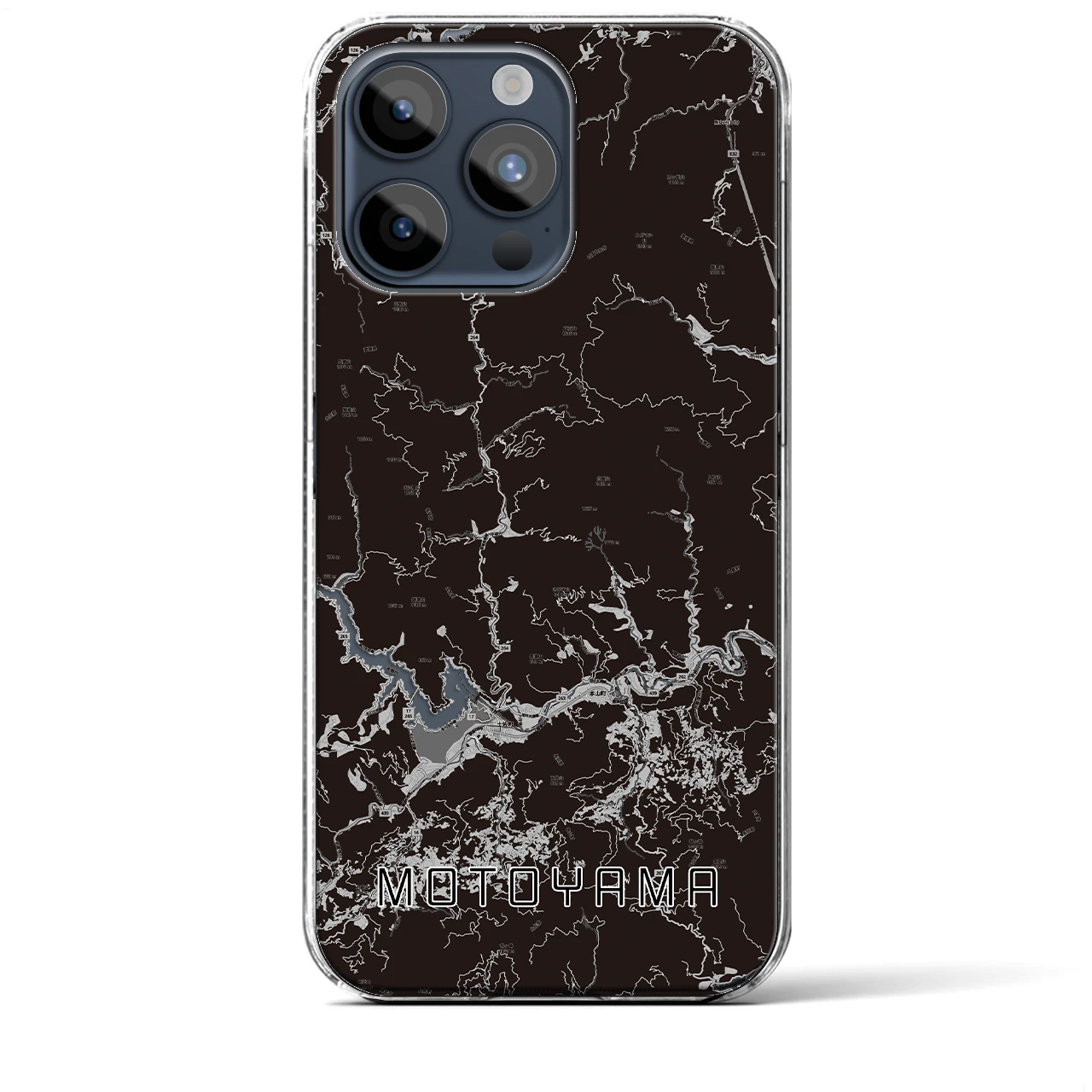 【本山(高知県)】地図柄iPhoneケース(クリアタイプ)