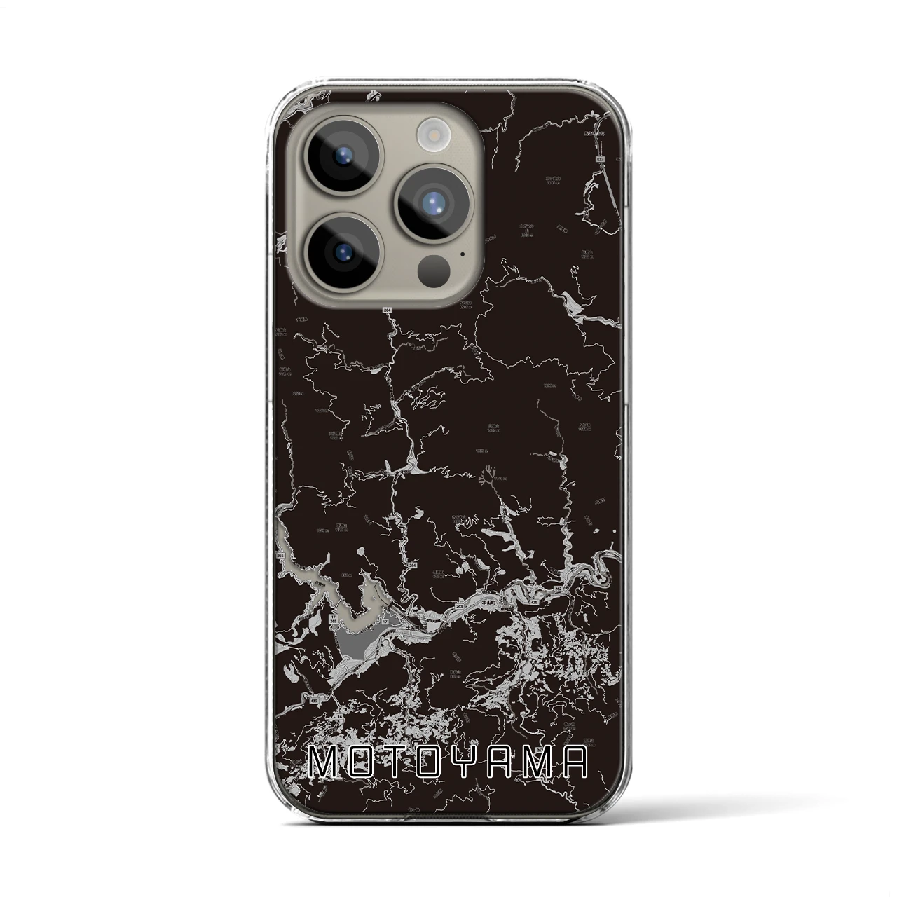 【本山(高知県)】地図柄iPhoneケース(クリアタイプ)