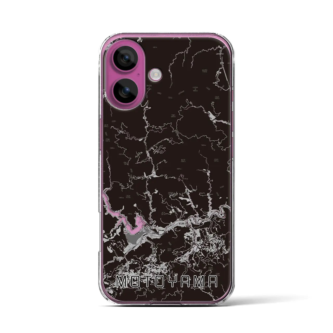 【本山(高知県)】地図柄iPhoneケース(クリアタイプ)