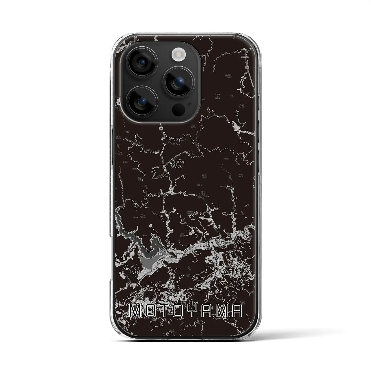 【本山(高知県)】地図柄iPhoneケース(クリアタイプ)