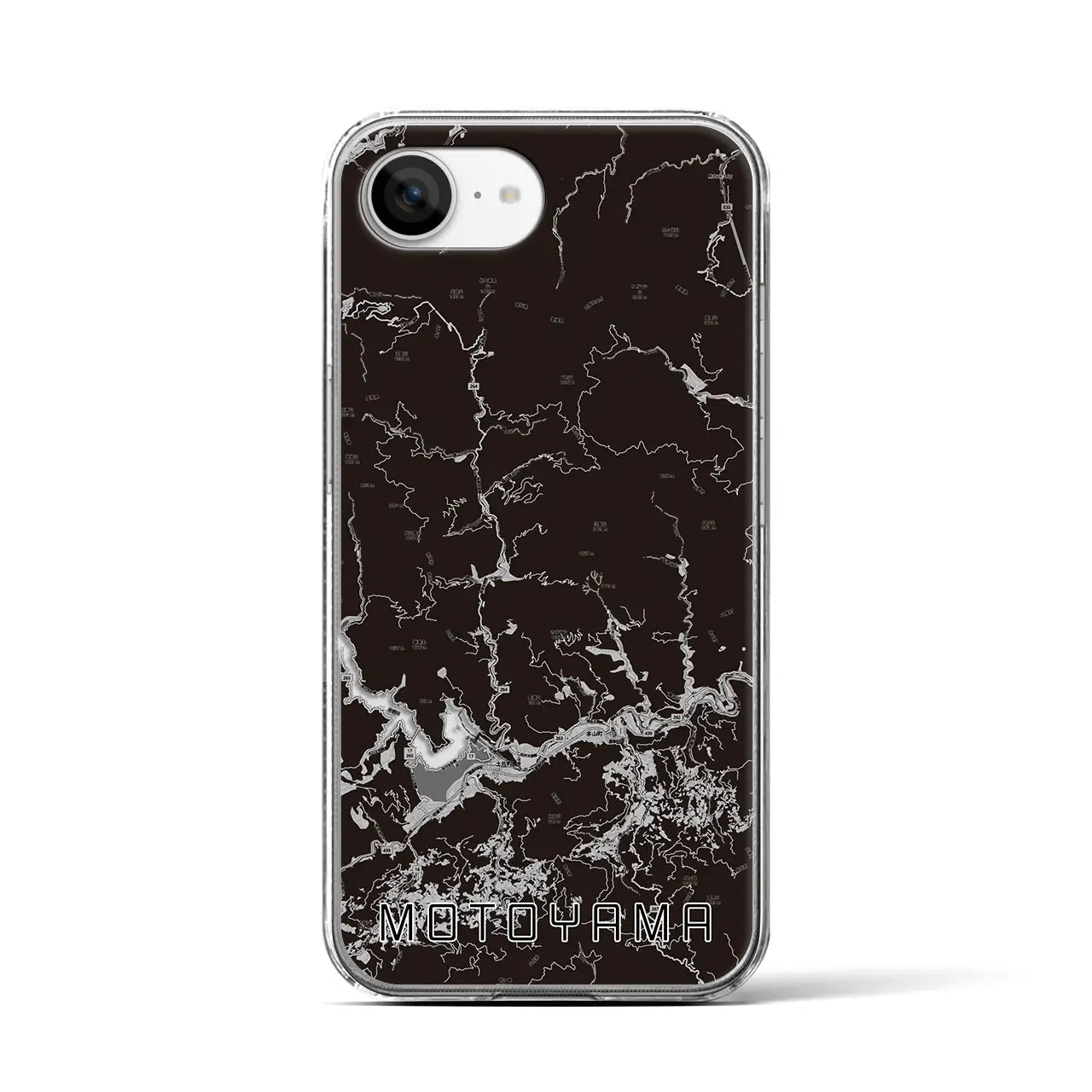 【本山(高知県)】地図柄iPhoneケース(クリアタイプ)