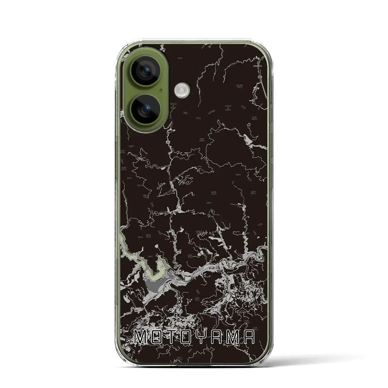 【本山(高知県)】地図柄iPhoneケース(クリアタイプ)