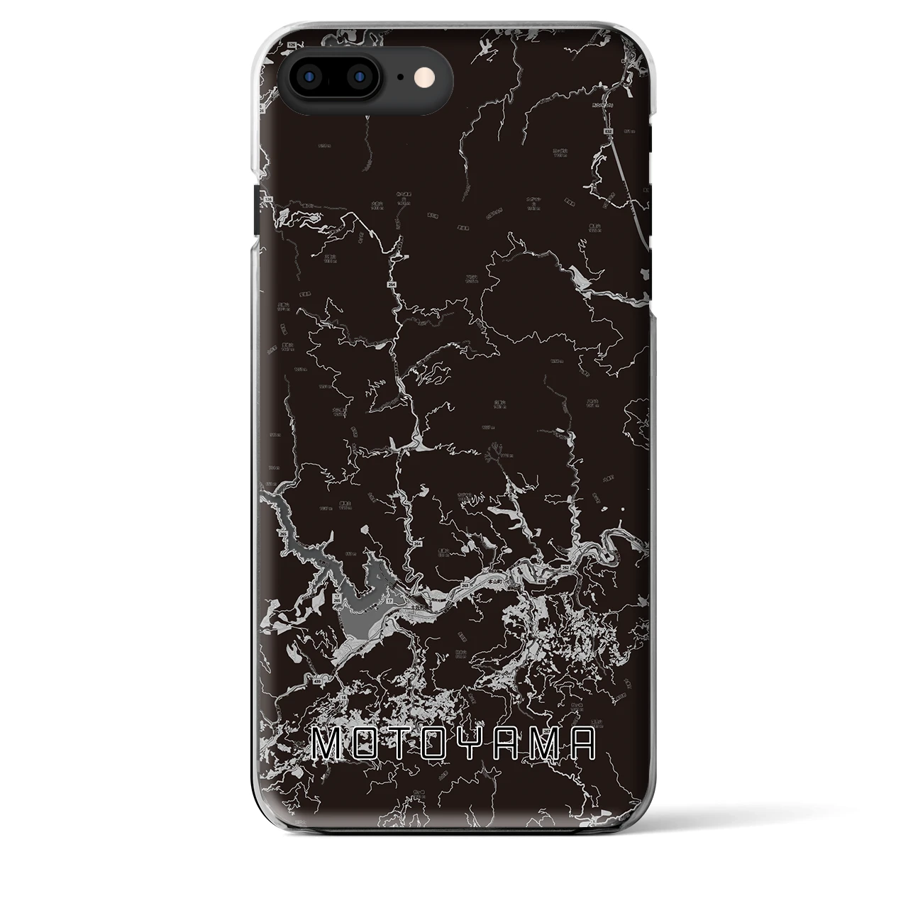 【本山(高知県)】地図柄iPhoneケース(クリアタイプ)