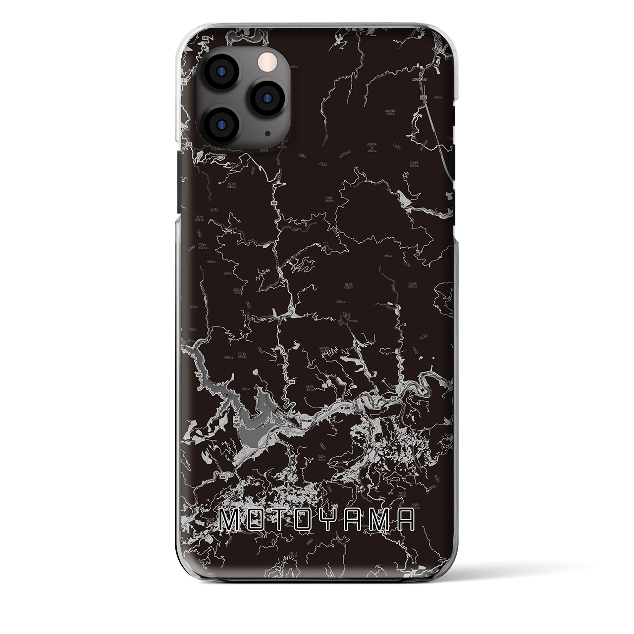 【本山(高知県)】地図柄iPhoneケース(クリアタイプ)