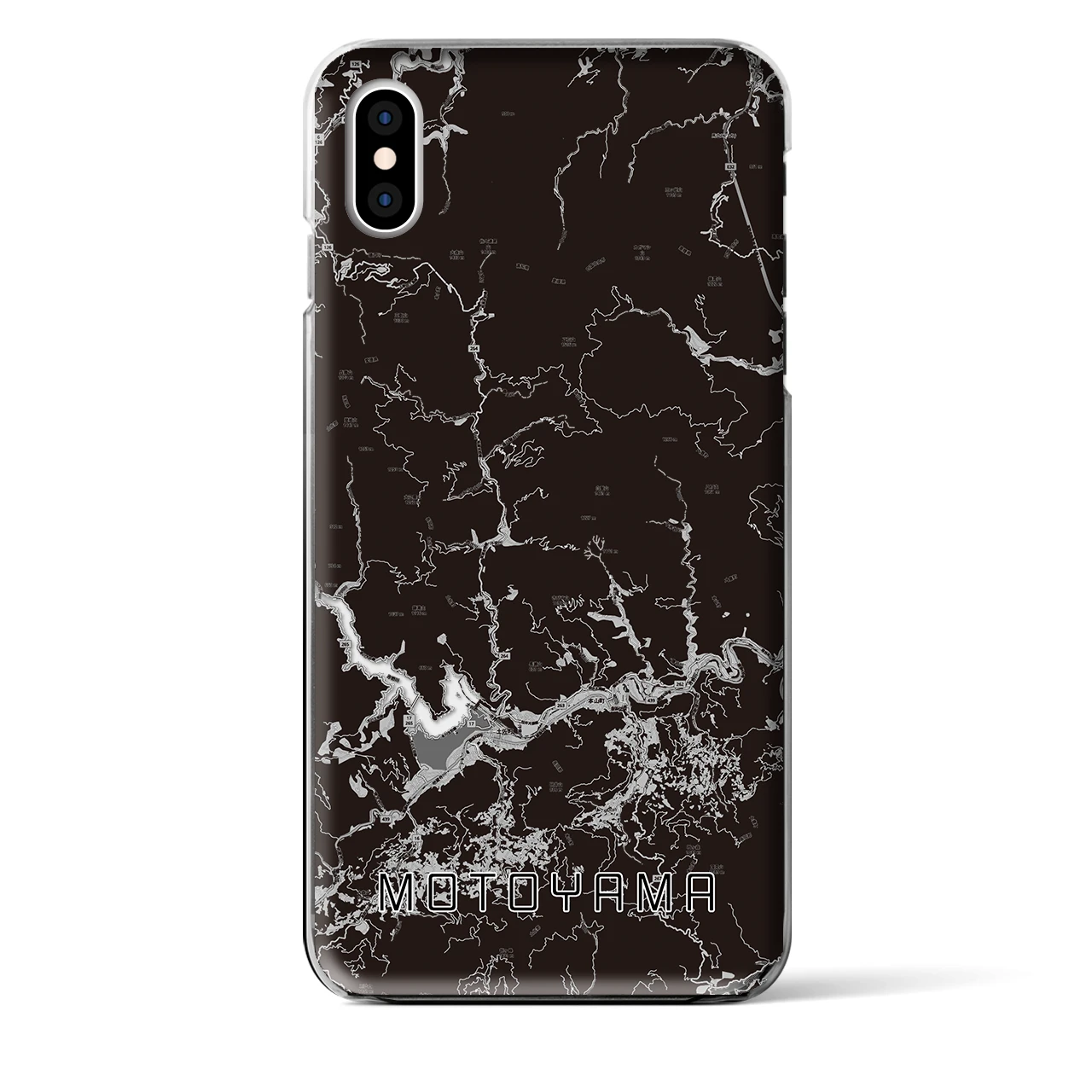 【本山(高知県)】地図柄iPhoneケース(クリアタイプ)