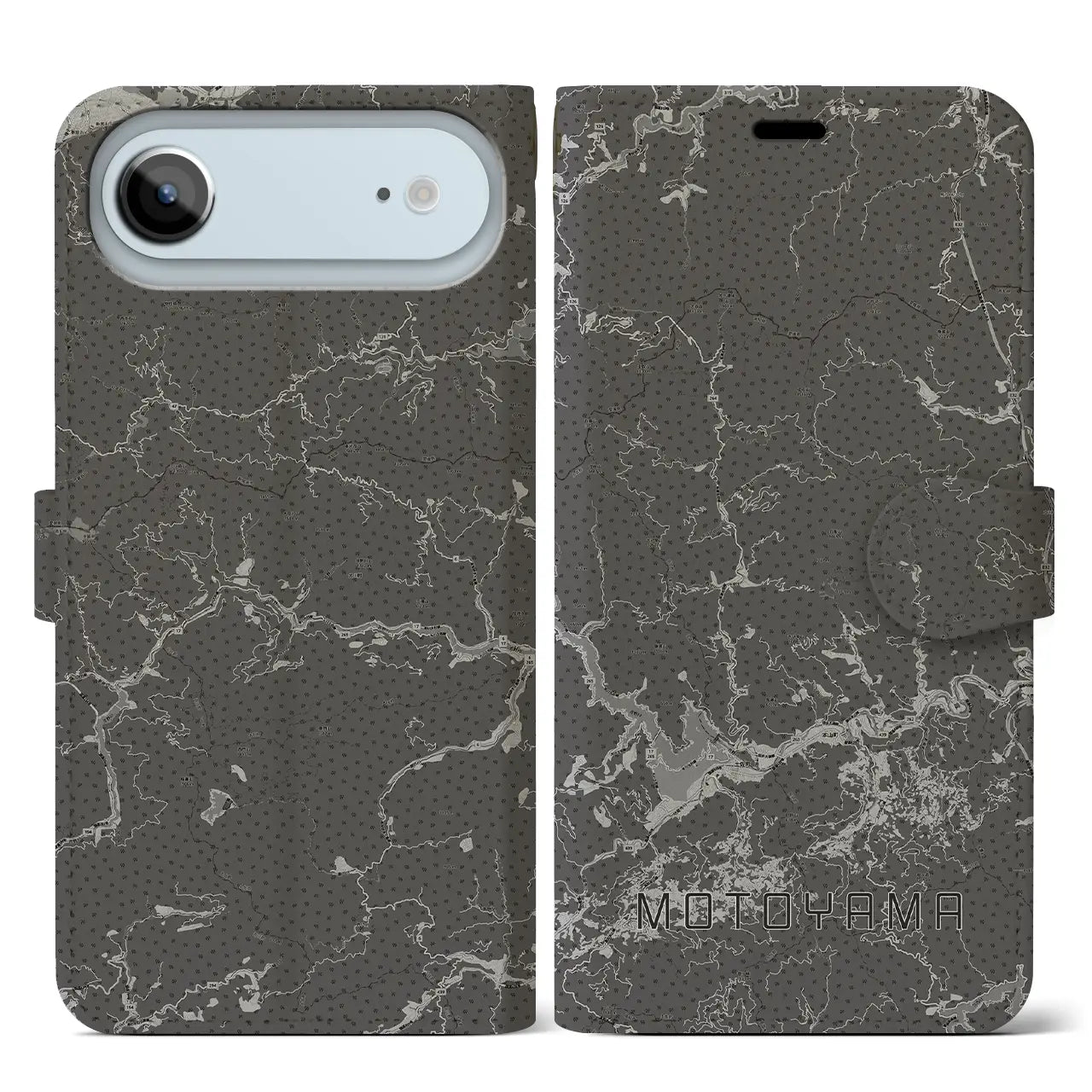 【本山(高知県)】地図柄iPhoneケース(手帳タイプ)