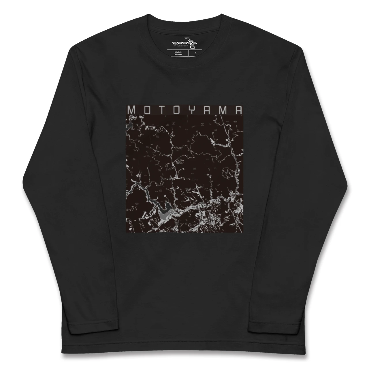 【本山(高知県)】地図柄ロングスリーブTシャツ
