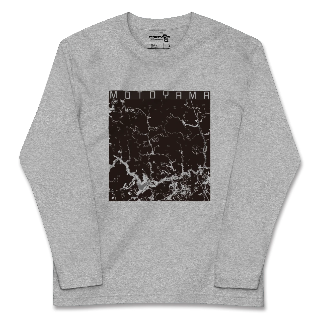 【本山(高知県)】地図柄ロングスリーブTシャツ