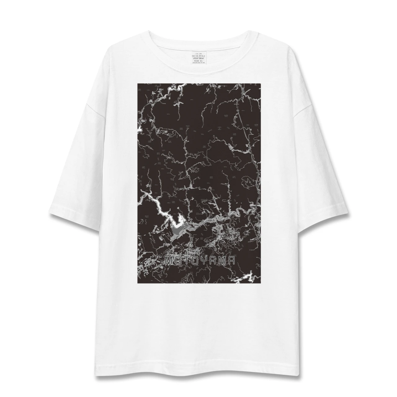 【本山(高知県)】地図柄ビッグシルエットTシャツ