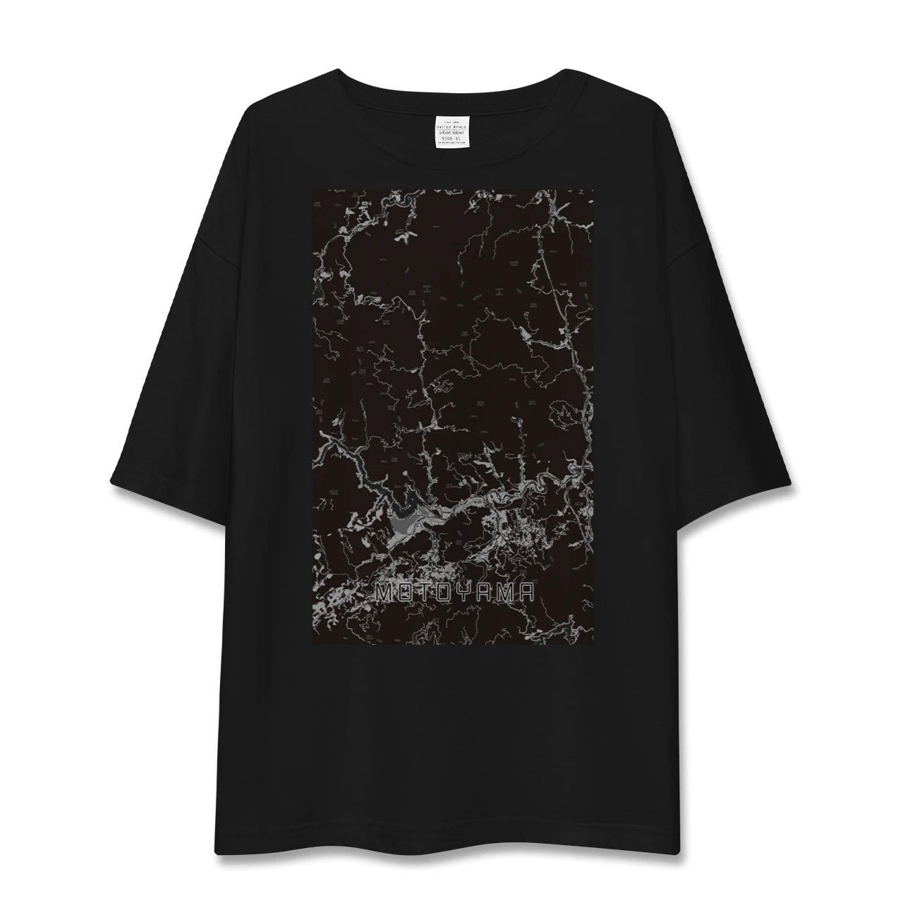 【本山(高知県)】地図柄ビッグシルエットTシャツ