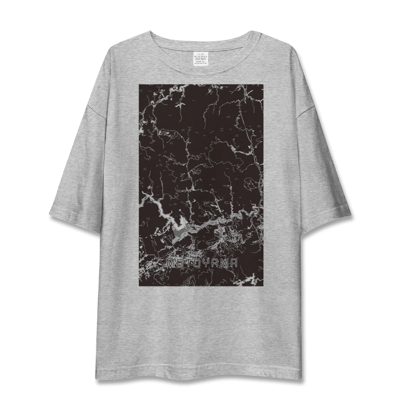 【本山(高知県)】地図柄ビッグシルエットTシャツ