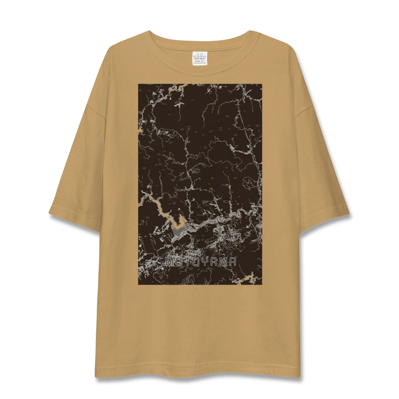 【本山(高知県)】地図柄ビッグシルエットTシャツ