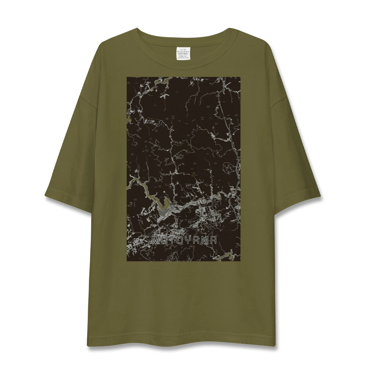 【本山(高知県)】地図柄ビッグシルエットTシャツ