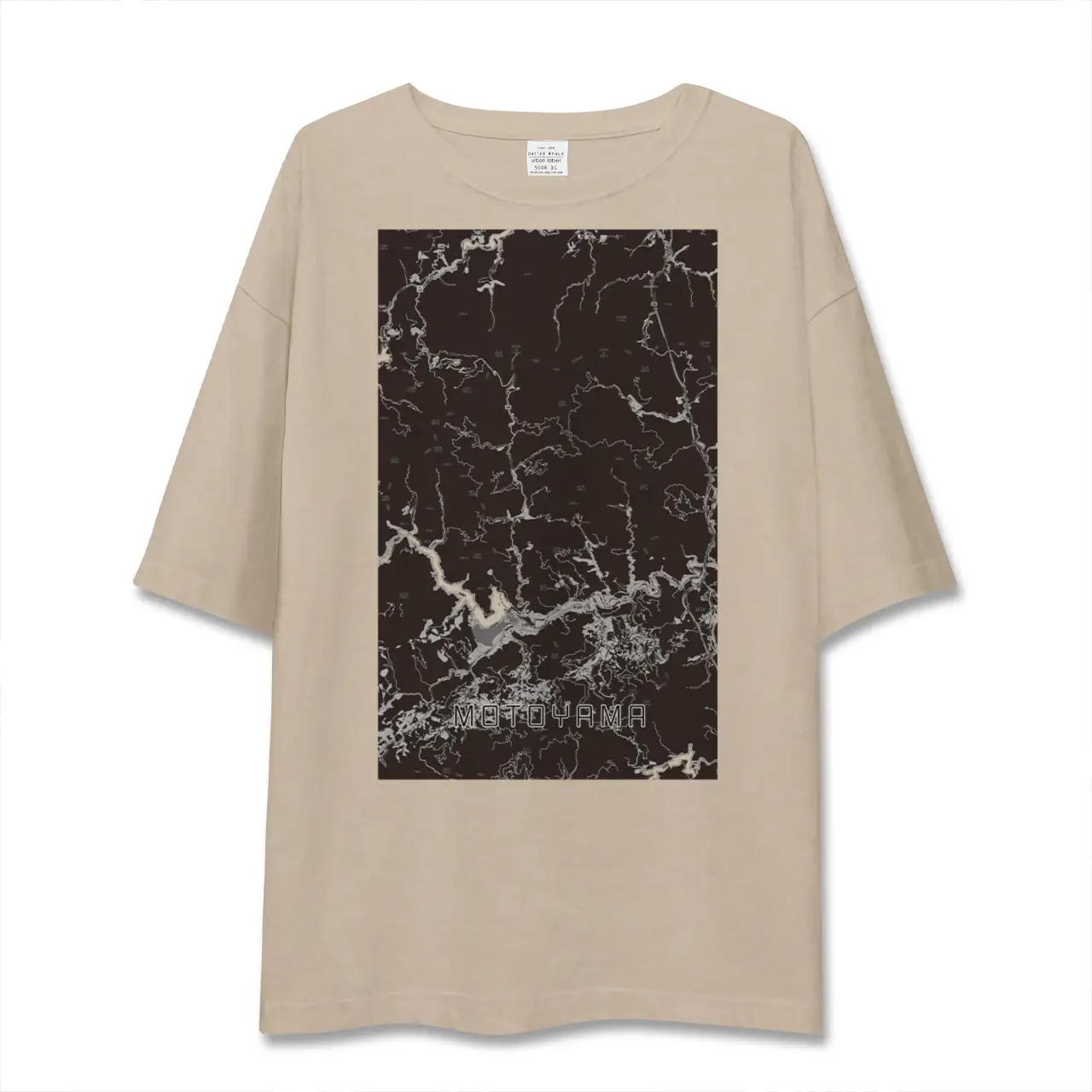 【本山(高知県)】地図柄ビッグシルエットTシャツ