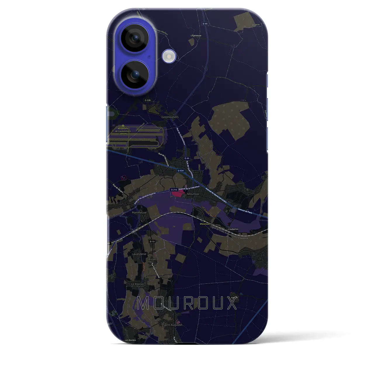 【ムルー(フランス)】地図柄iPhoneケース(バックカバータイプ)