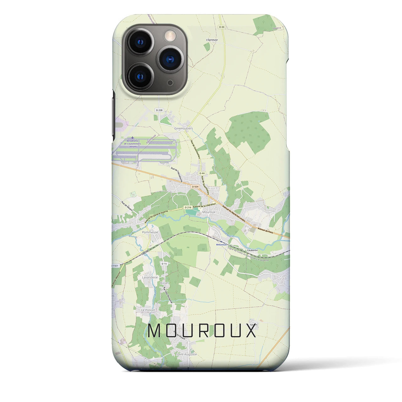 【ムルー(フランス)】地図柄iPhoneケース(バックカバータイプ)ナチュラル・iPhone 11 Pro Max 用