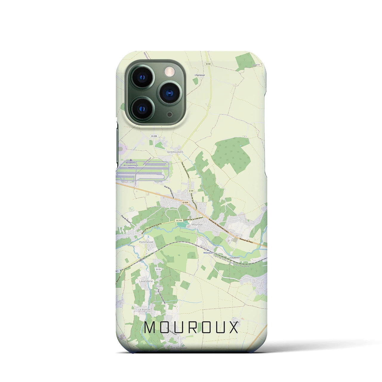 【ムルー(フランス)】地図柄iPhoneケース(バックカバータイプ)ナチュラル・iPhone 11 Pro 用