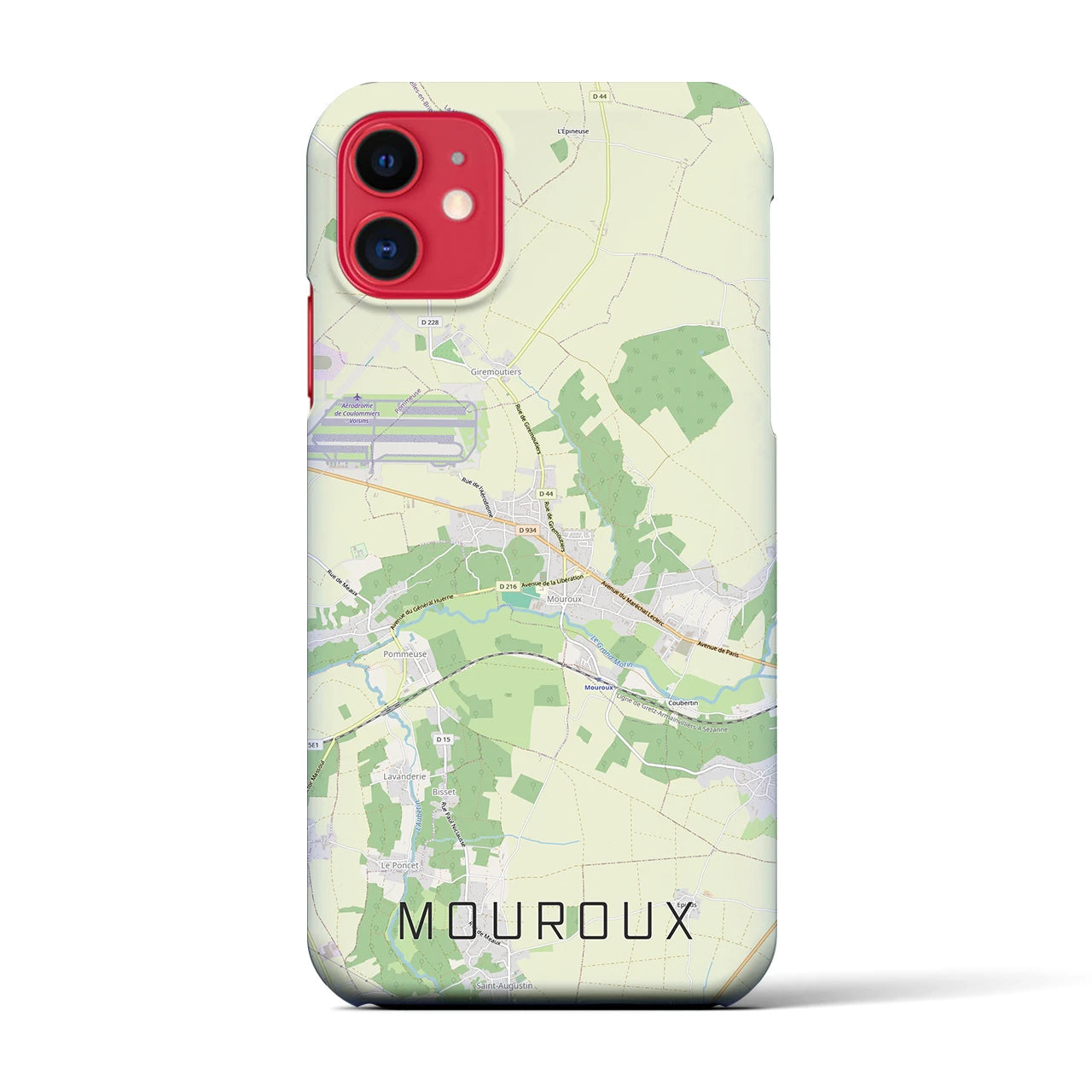 【ムルー(フランス)】地図柄iPhoneケース(バックカバータイプ)ナチュラル・iPhone 11 用