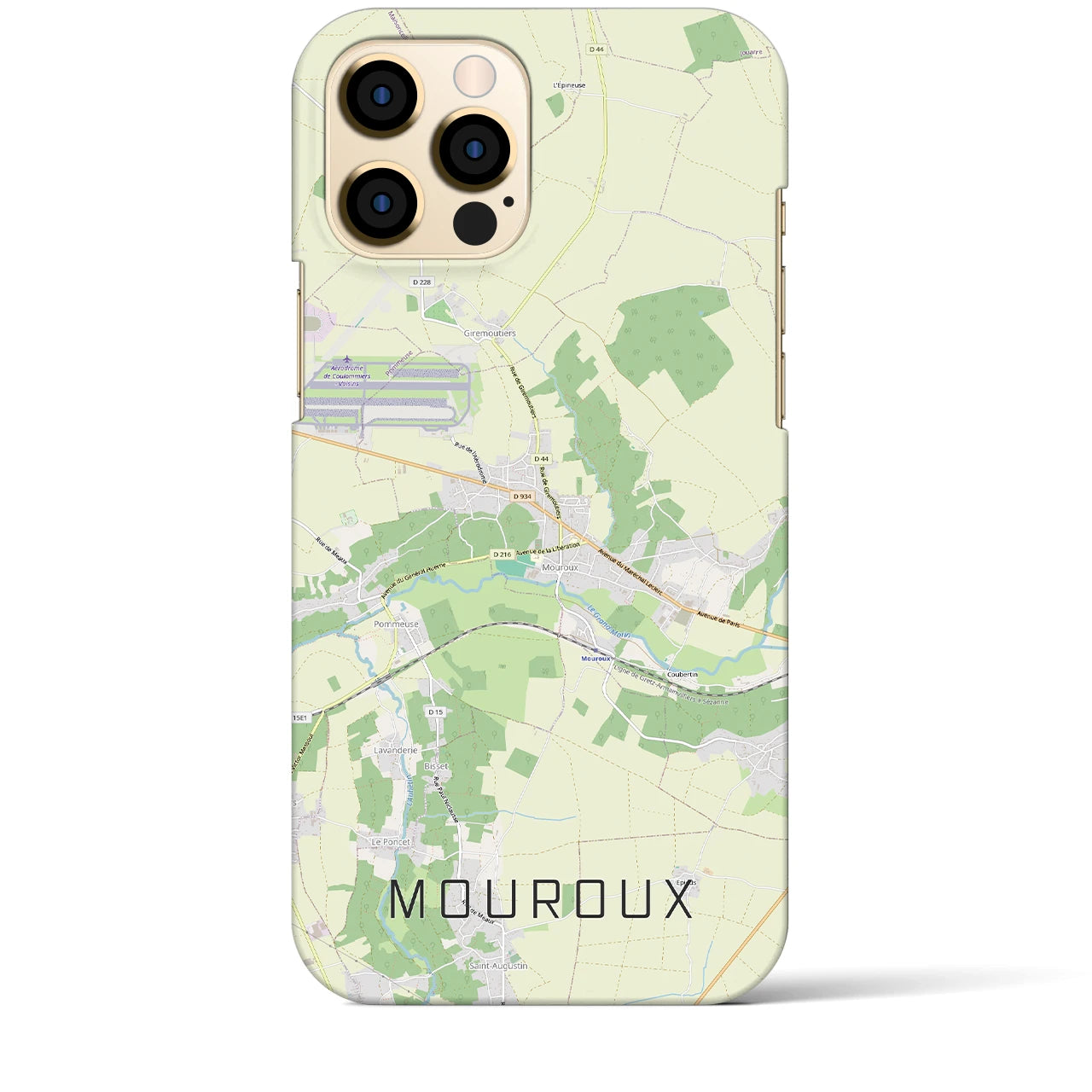 【ムルー(フランス)】地図柄iPhoneケース(バックカバータイプ)ナチュラル・iPhone 12 Pro Max 用