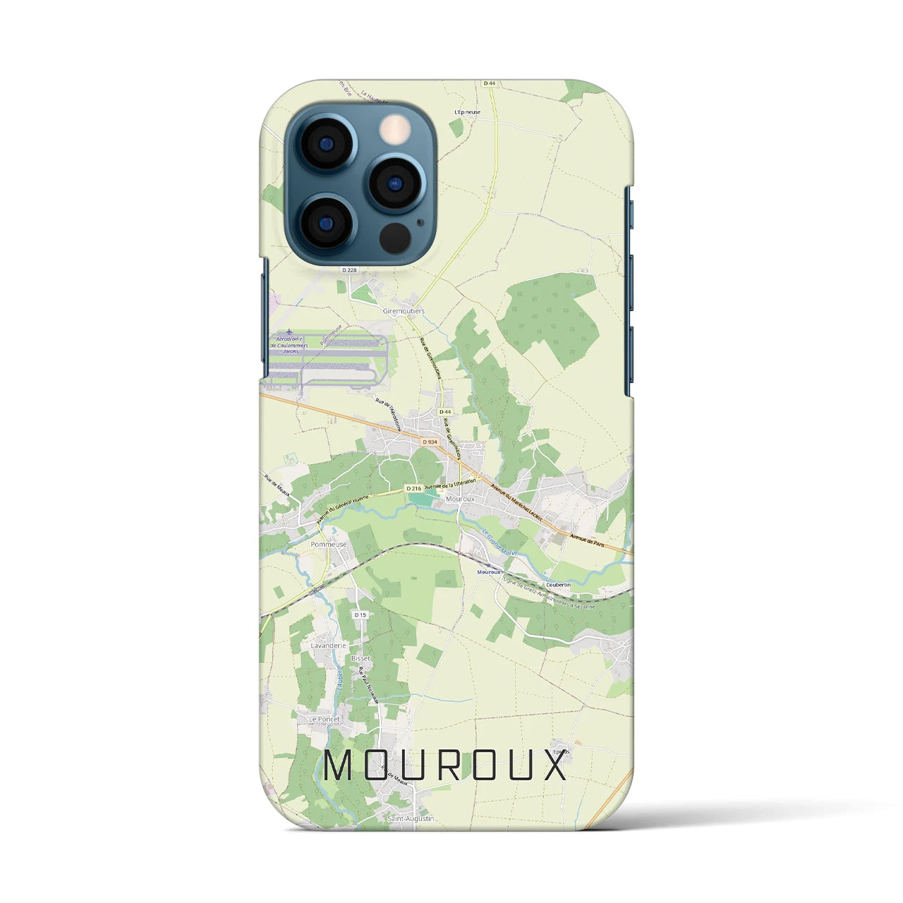 【ムルー(フランス)】地図柄iPhoneケース(バックカバータイプ)ナチュラル・iPhone 12 / 12 Pro 用