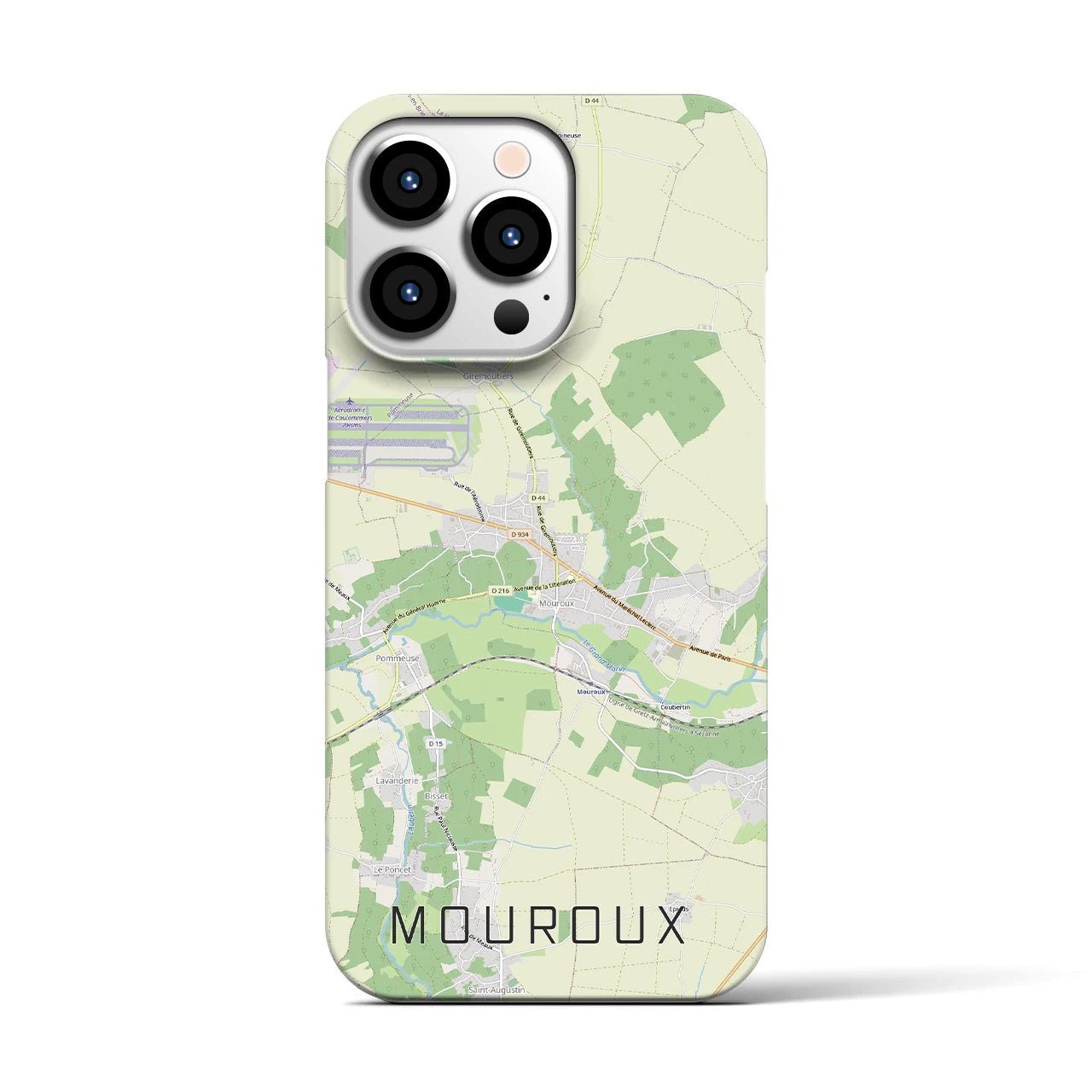 【ムルー(フランス)】地図柄iPhoneケース(バックカバータイプ)ナチュラル・iPhone 13 Pro 用