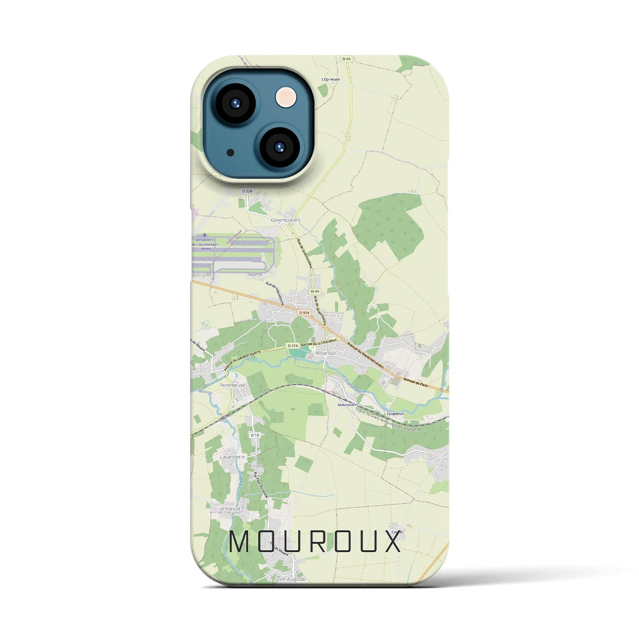 【ムルー(フランス)】地図柄iPhoneケース(バックカバータイプ)ナチュラル・iPhone 13 用