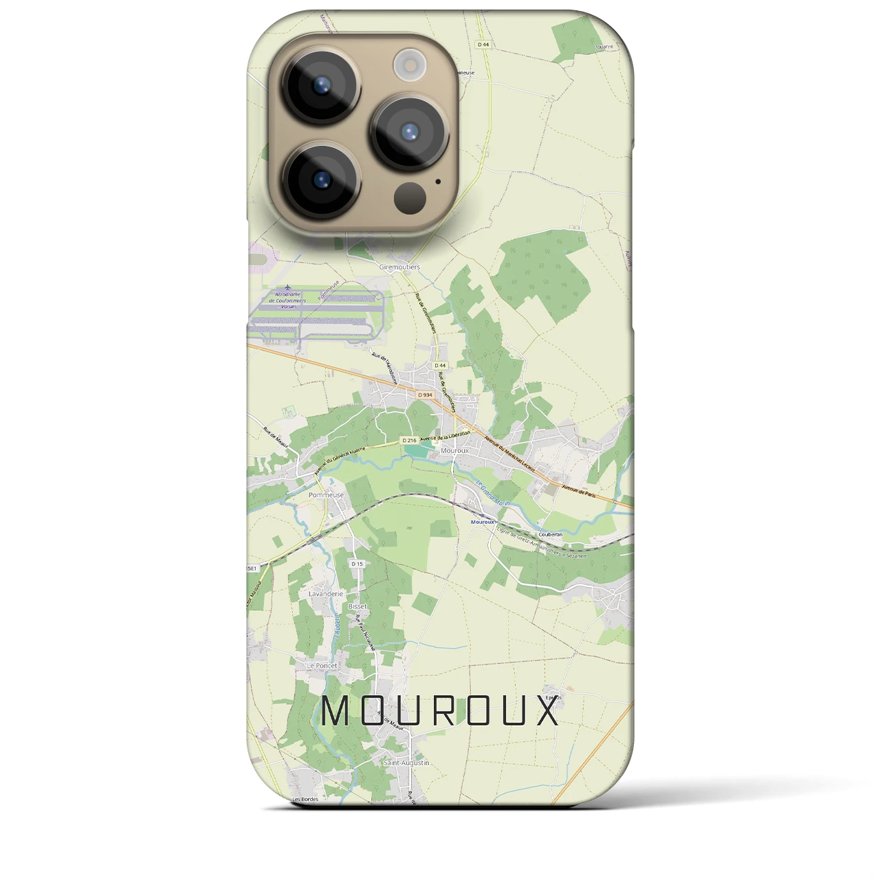 【ムルー(フランス)】地図柄iPhoneケース(バックカバータイプ)ナチュラル・iPhone 14 Pro Max 用