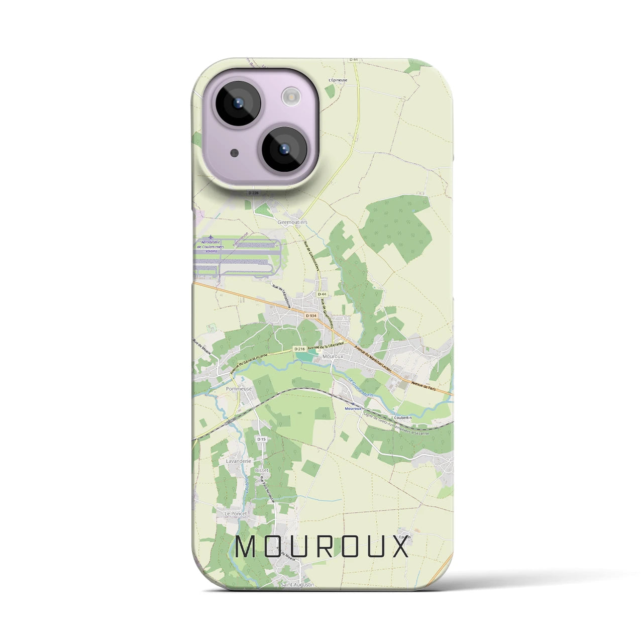 【ムルー(フランス)】地図柄iPhoneケース(バックカバータイプ)ナチュラル・iPhone 14 用