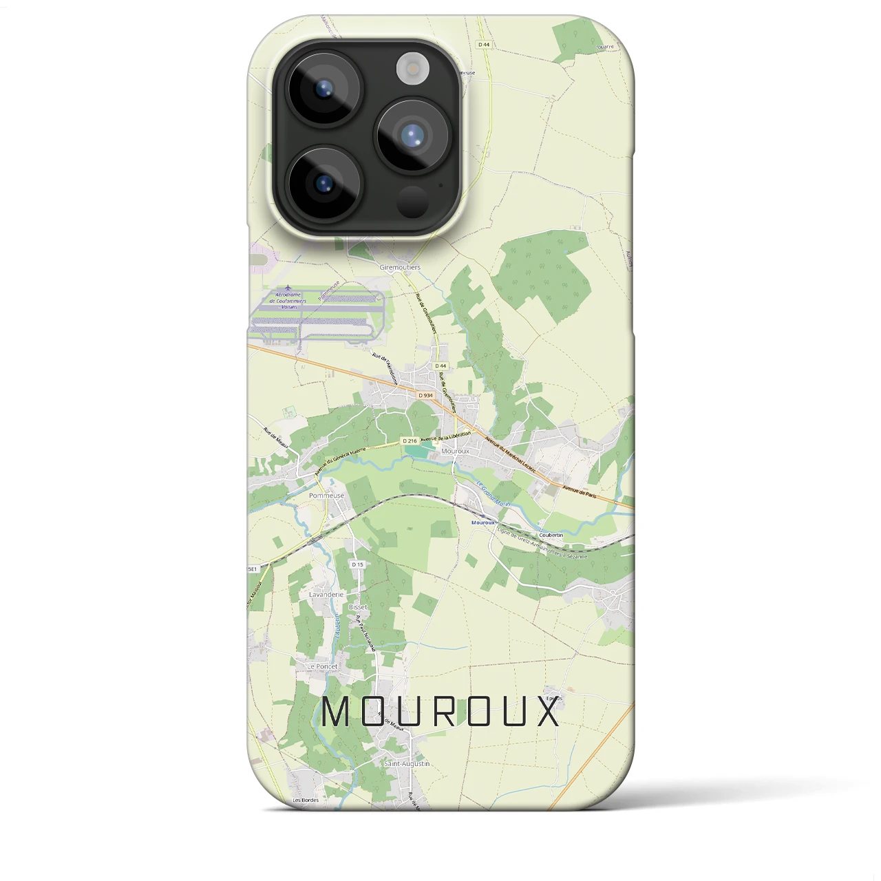 【ムルー(フランス)】地図柄iPhoneケース(バックカバータイプ)ナチュラル・iPhone 15 Pro Max 用