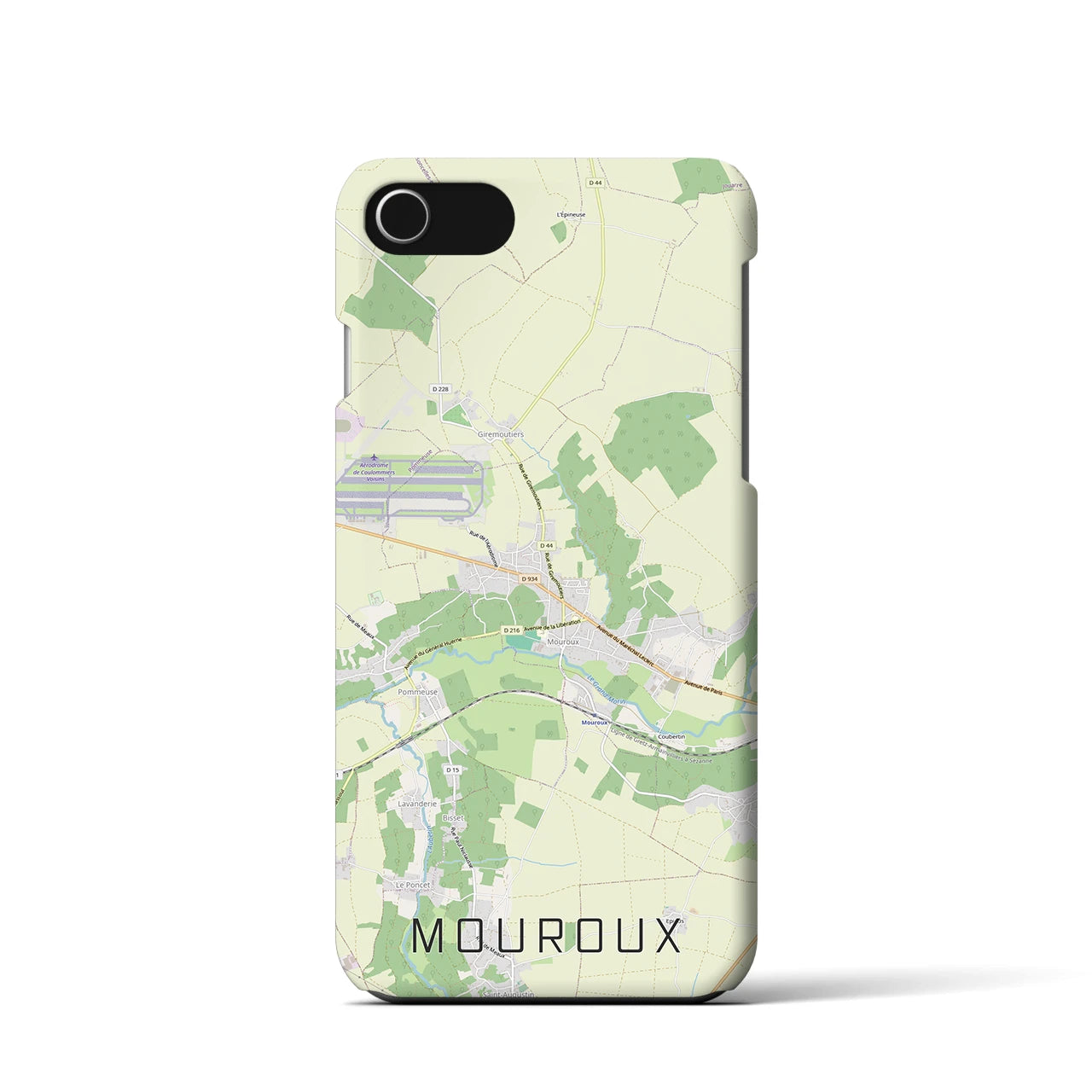 【ムルー(フランス)】地図柄iPhoneケース(バックカバータイプ)ナチュラル・iPhone SE(第3 / 第2世代) / 8 / 7 / 6s / 6 用