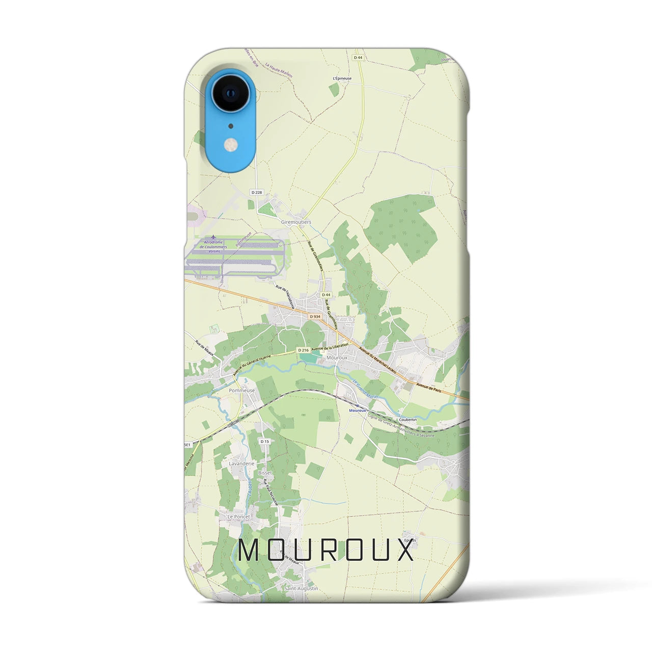 【ムルー(フランス)】地図柄iPhoneケース(バックカバータイプ)ナチュラル・iPhone XR 用